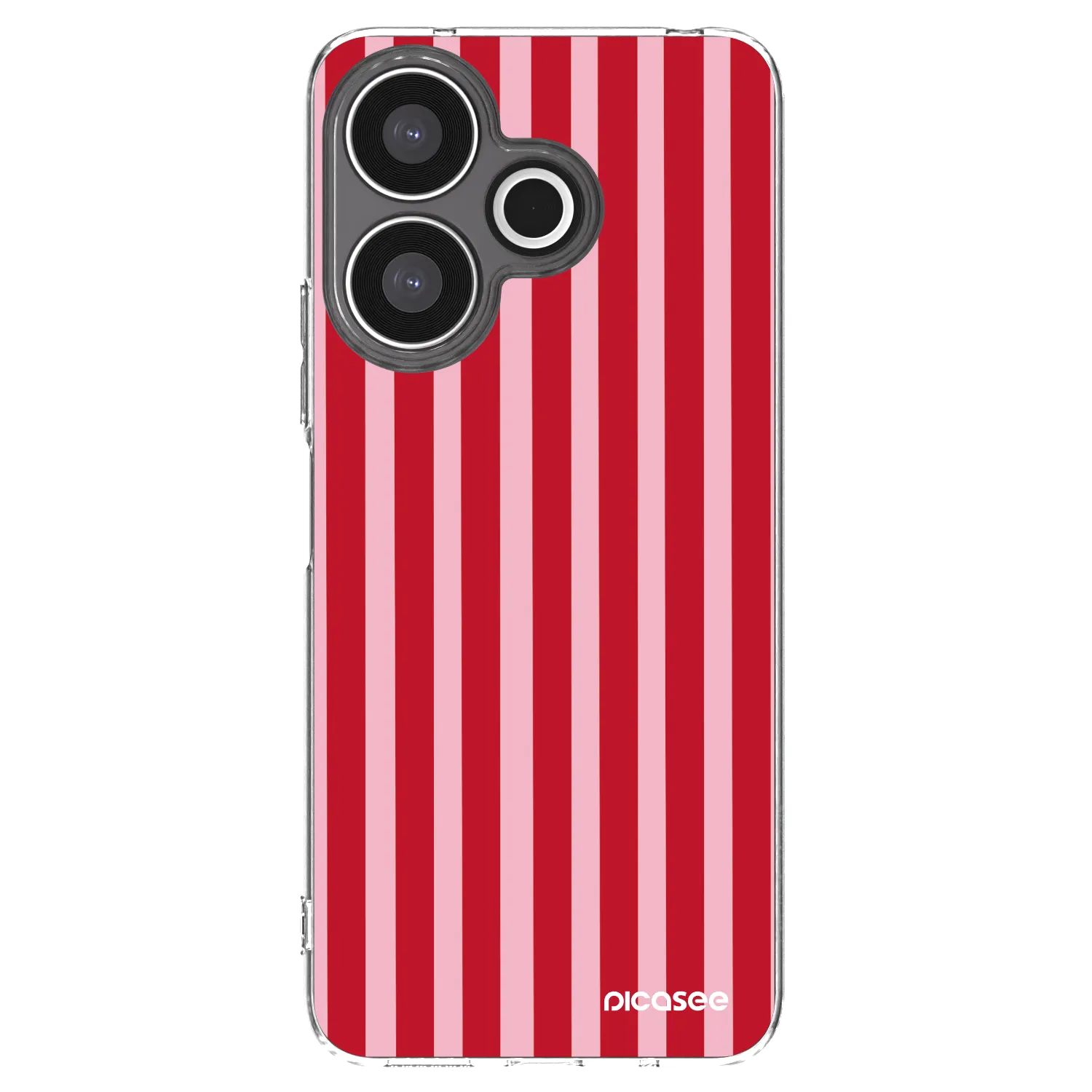 Picasee silikonska prozirna maskica za Xiaomi Redmi 13 4G - Lines red