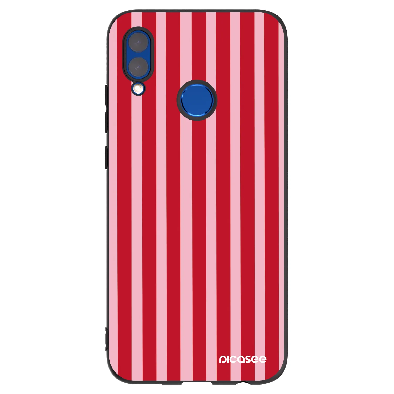 Picasee crna silikonska maskica za Huawei P Smart 2019 - Lines red