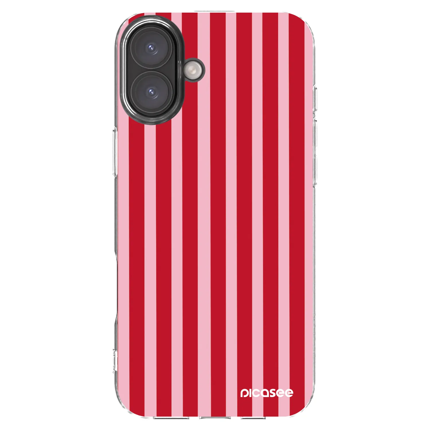 Picasee silikonska prozirna maskica za Apple iPhone 16 Plus - Lines red