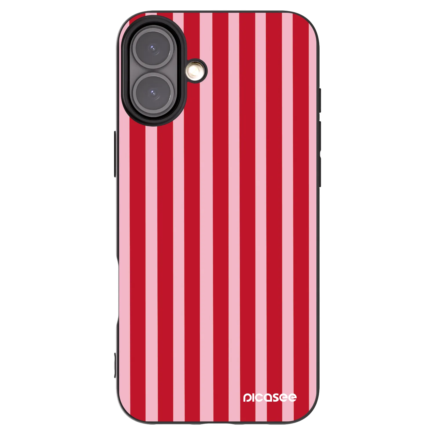 Picasee crna silikonska maskica za Apple iPhone 16 Plus - Lines red