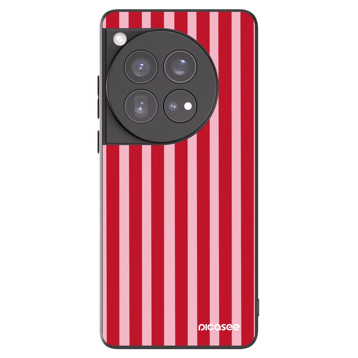 Picasee crna silikonska maskica za OnePlus 12 5G - Lines red