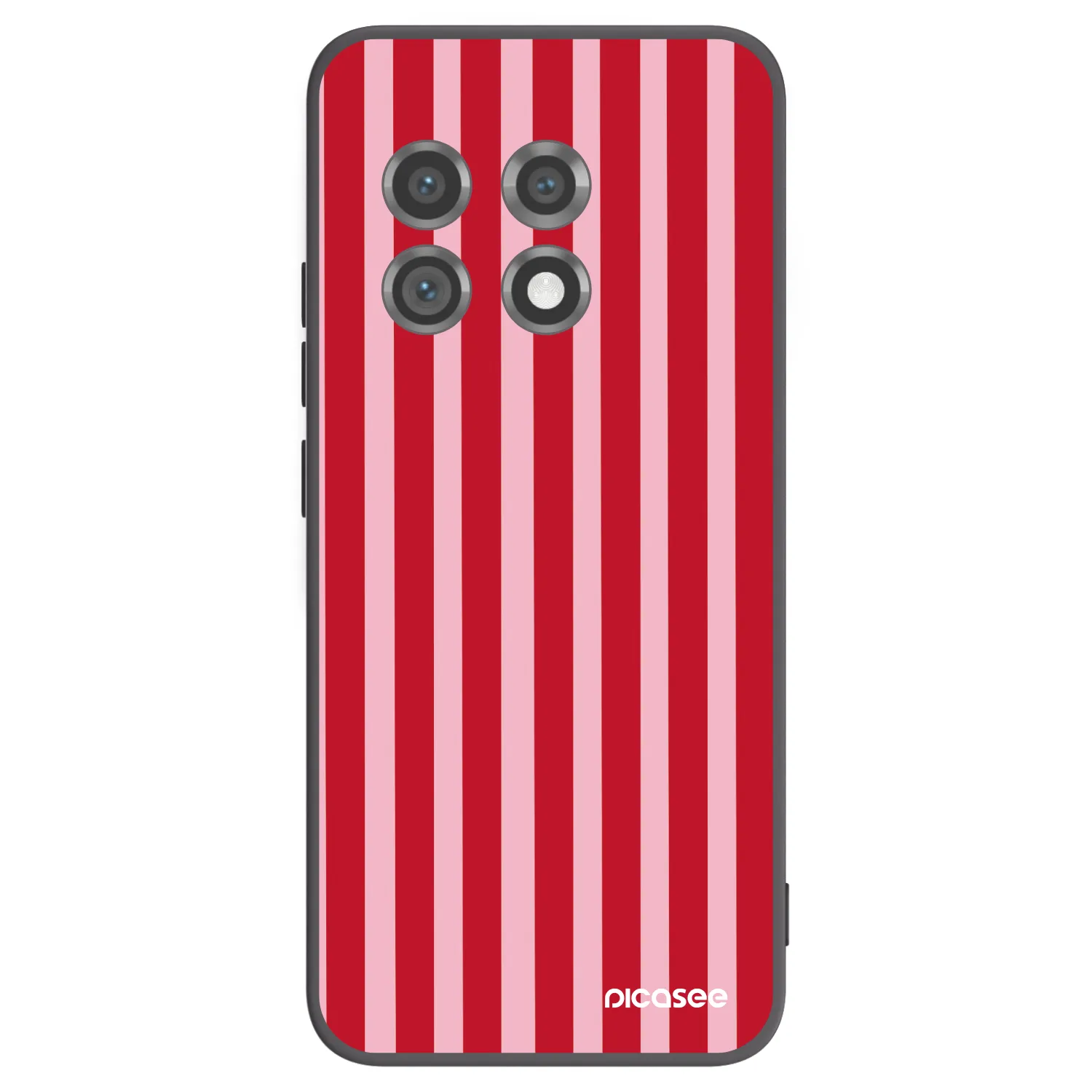 Picasee crna silikonska maskica za OnePlus 11 5G - Lines red