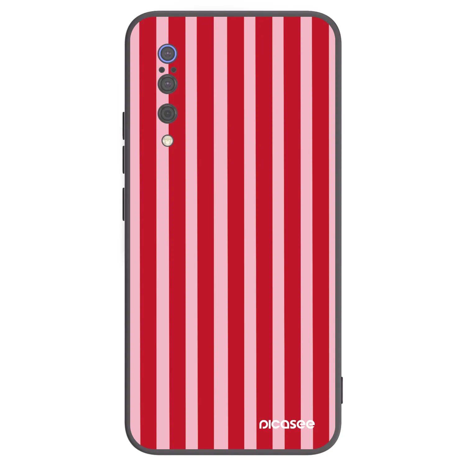 Picasee crna silikonska maskica za Xiaomi Mi 9 - Lines red