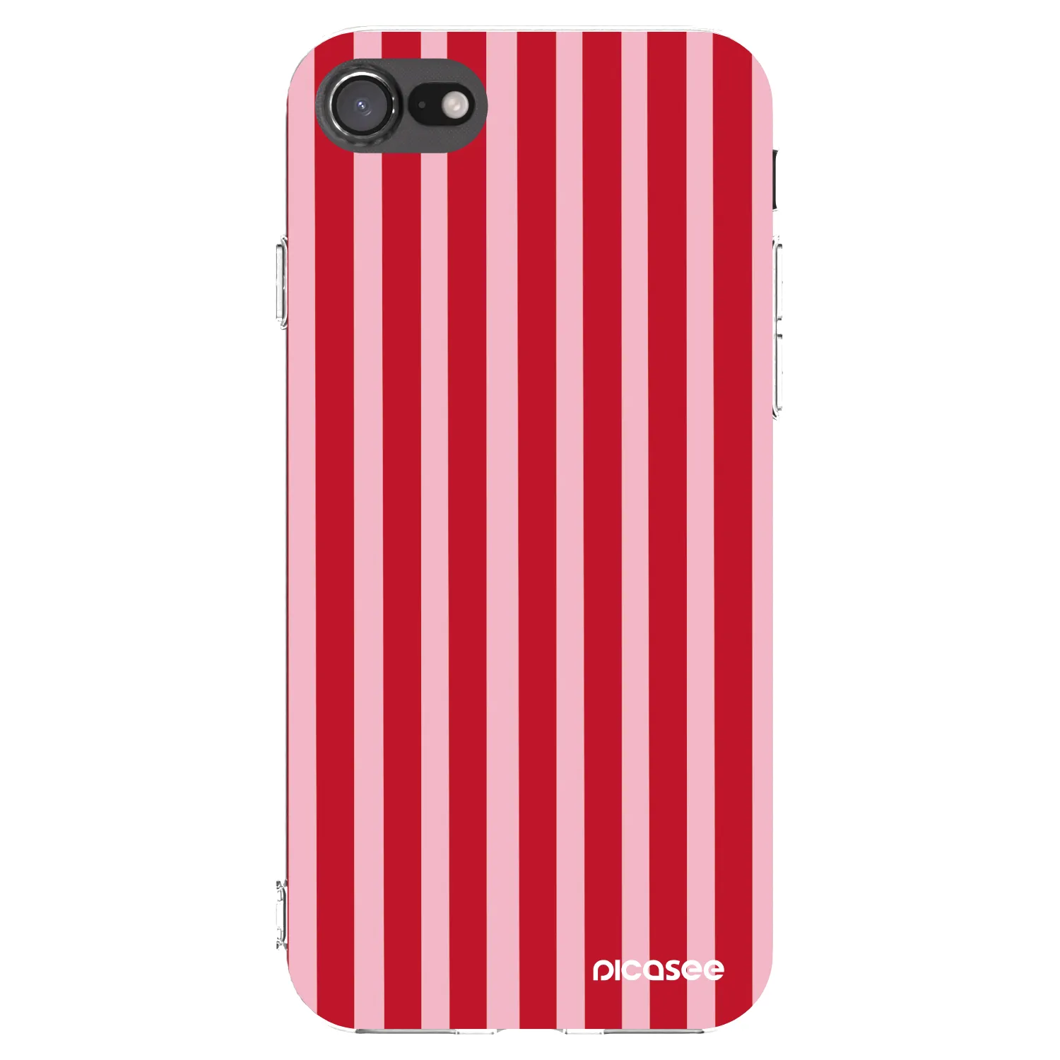 Picasee silikonska prozirna maskica za Apple iPhone 7 - Lines red