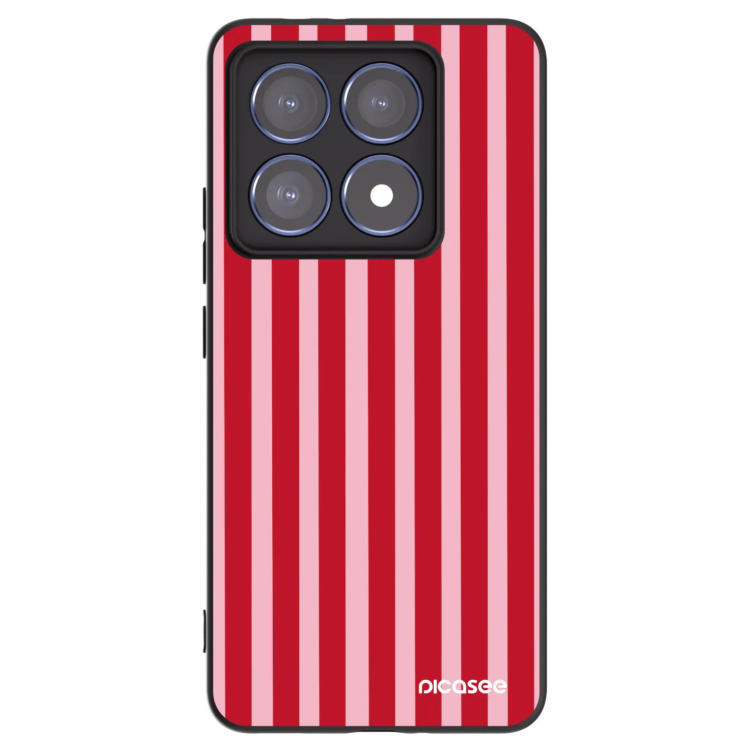 Picasee crna silikonska maskica za Xiaomi 14T Pro - Lines red