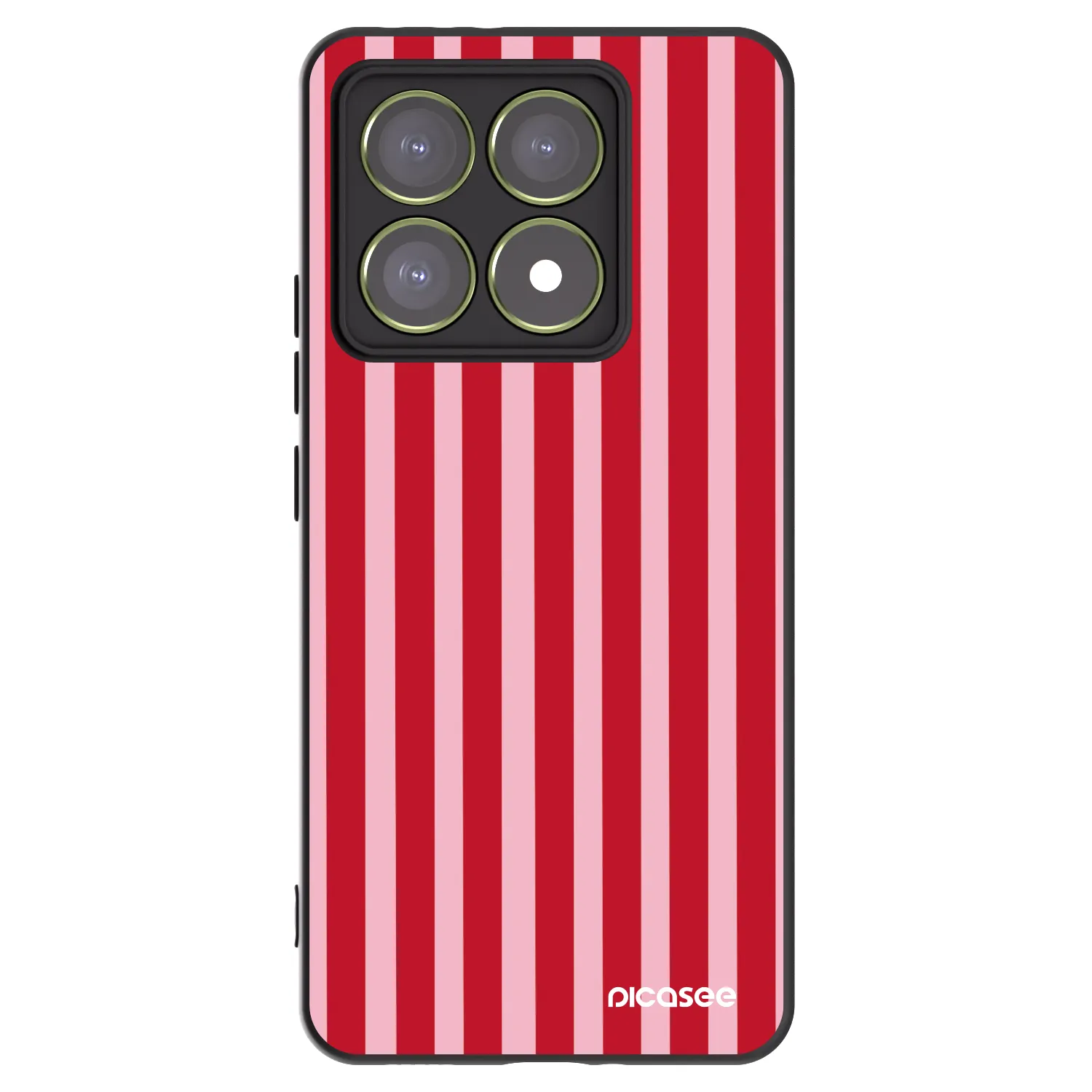Picasee crna silikonska maskica za Xiaomi 14T - Lines red