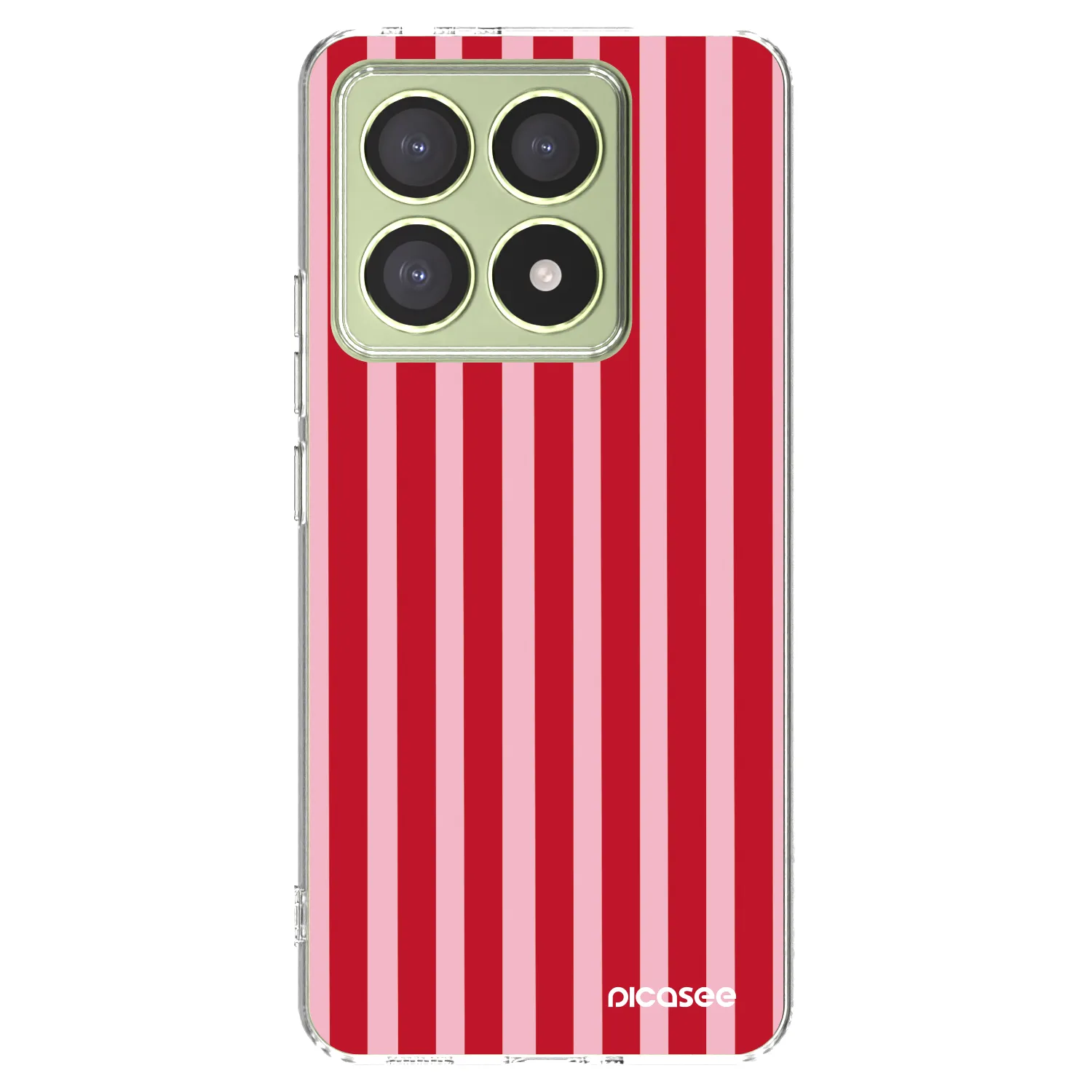 Picasee silikonska prozirna maskica za Xiaomi 14T - Lines red