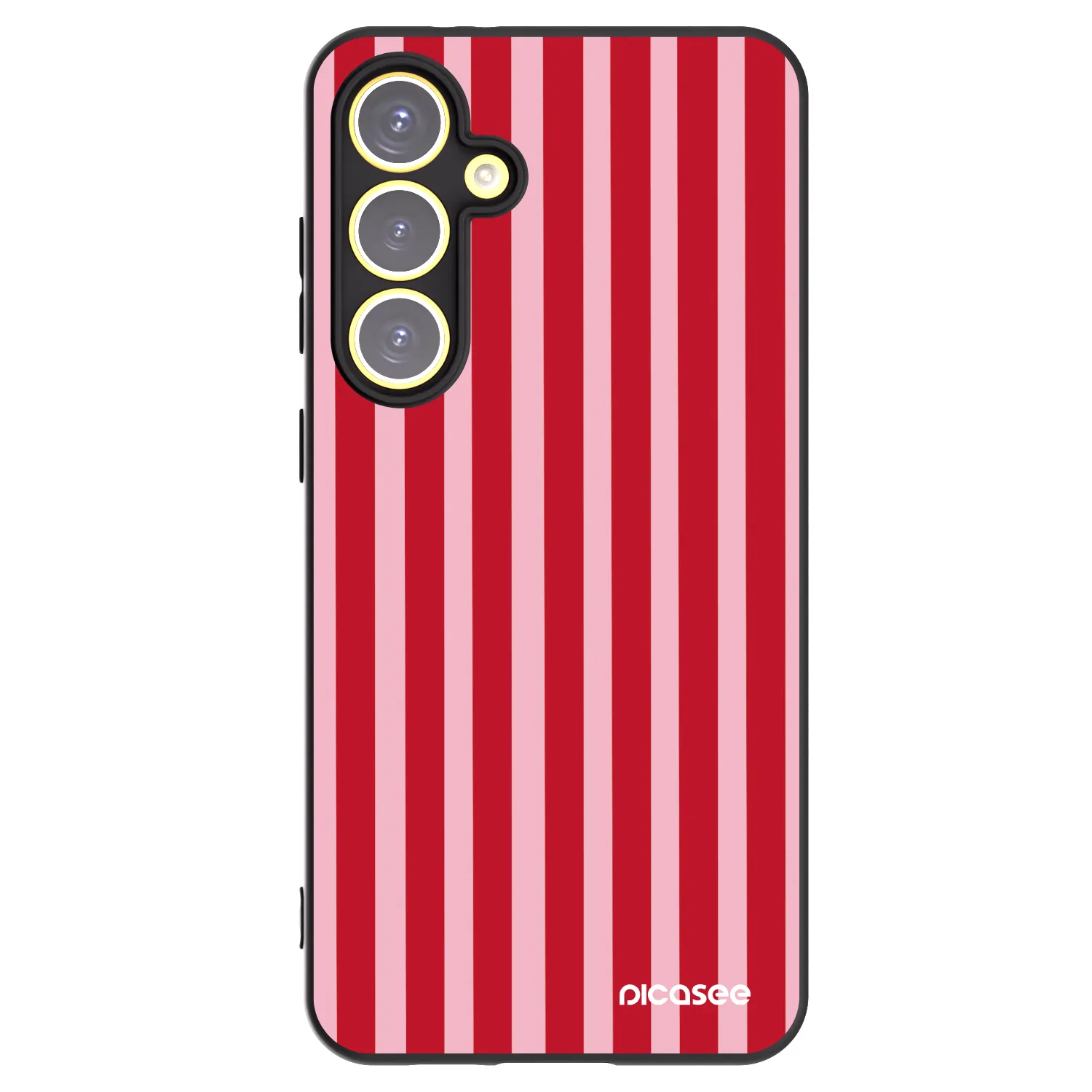 Picasee crna silikonska maskica za Samsung Galaxy S24 FE S721B - Lines red