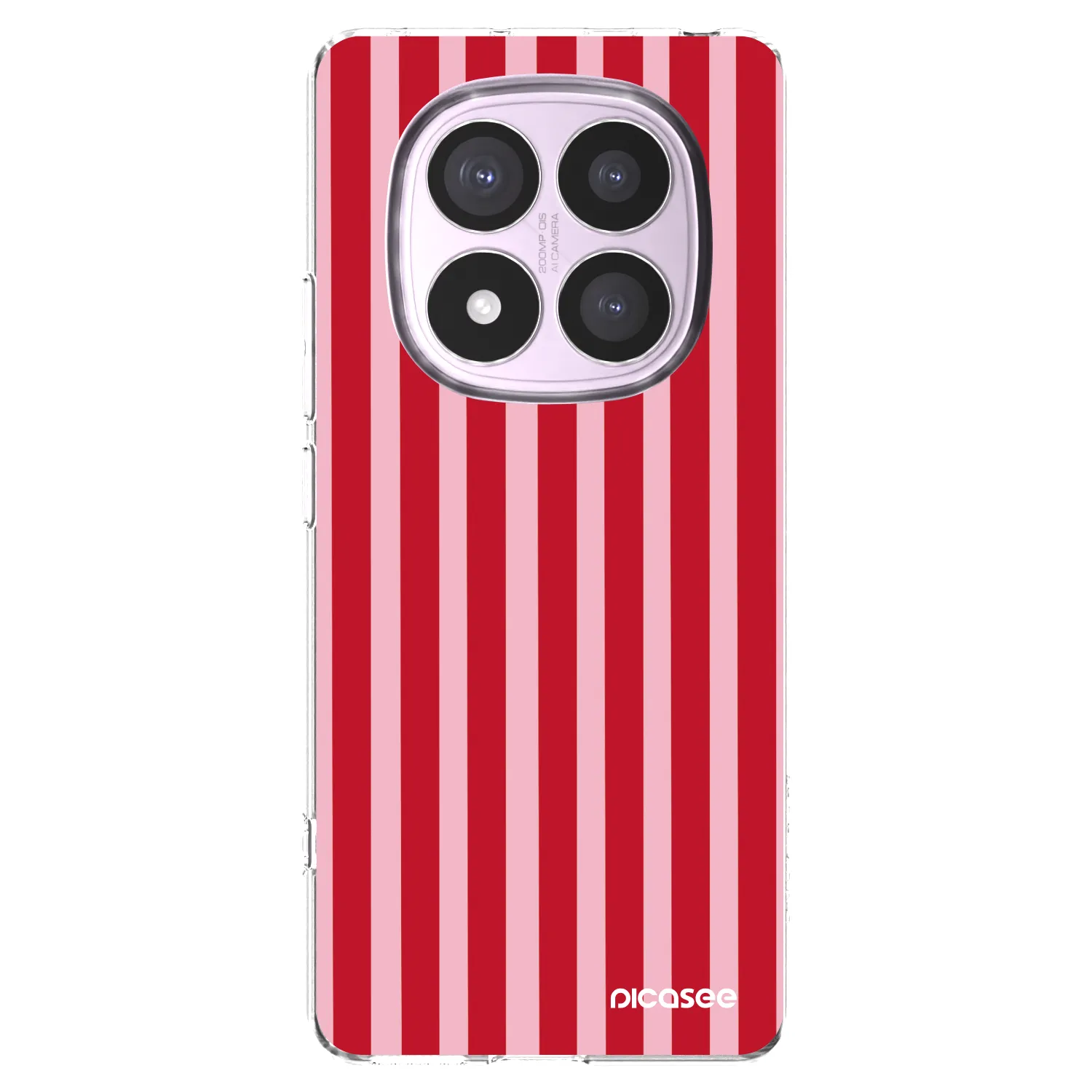 Picasee silikonska prozirna maskica za Xiaomi Redmi Note 14 Pro 5G - Lines red