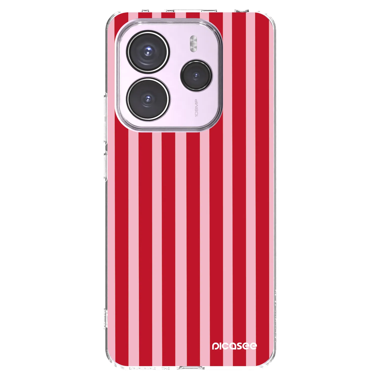 Picasee silikonska prozirna maskica za Xiaomi Redmi Note 14 5G - Lines red
