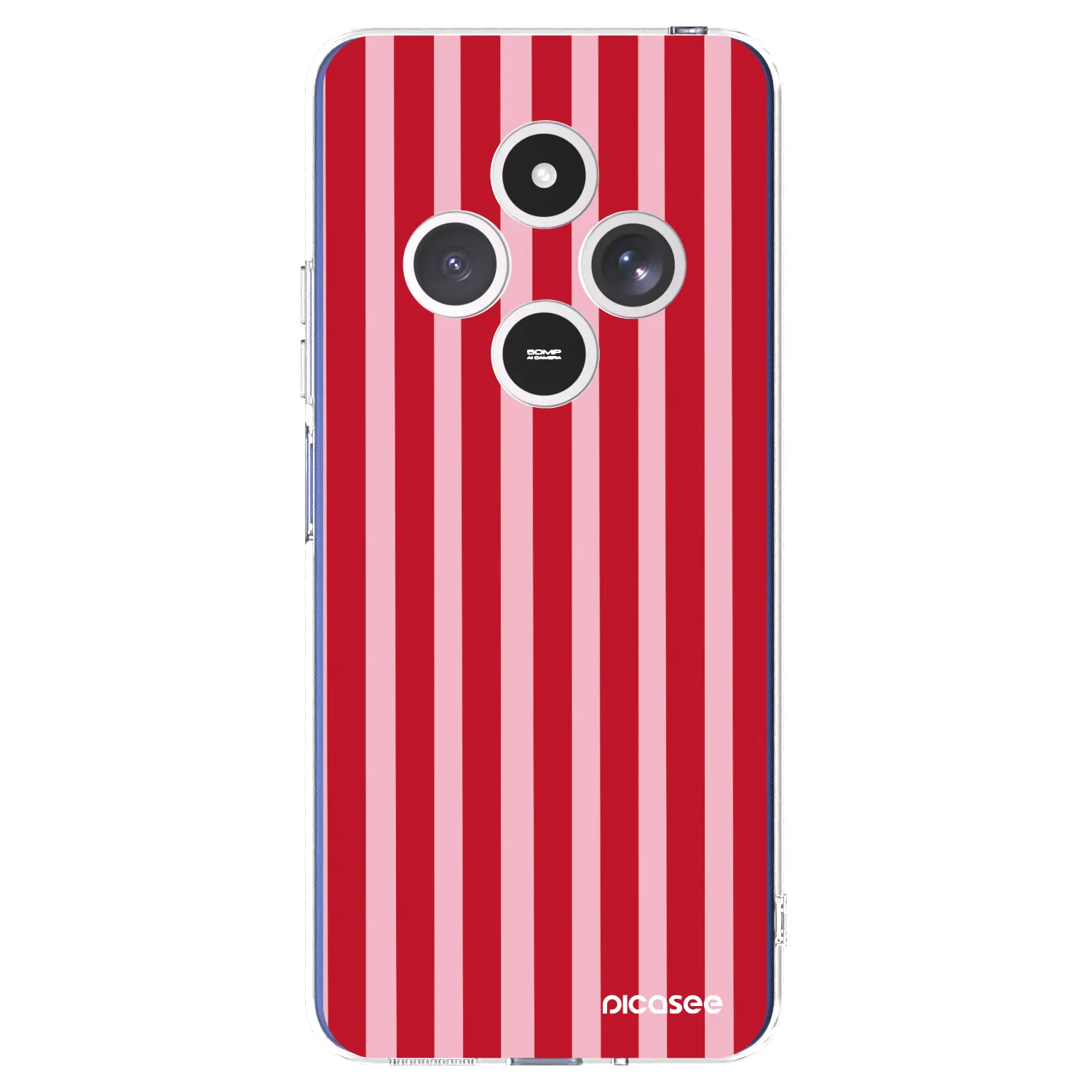 Picasee silikonska prozirna maskica za Xiaomi Redmi 14C - Lines red