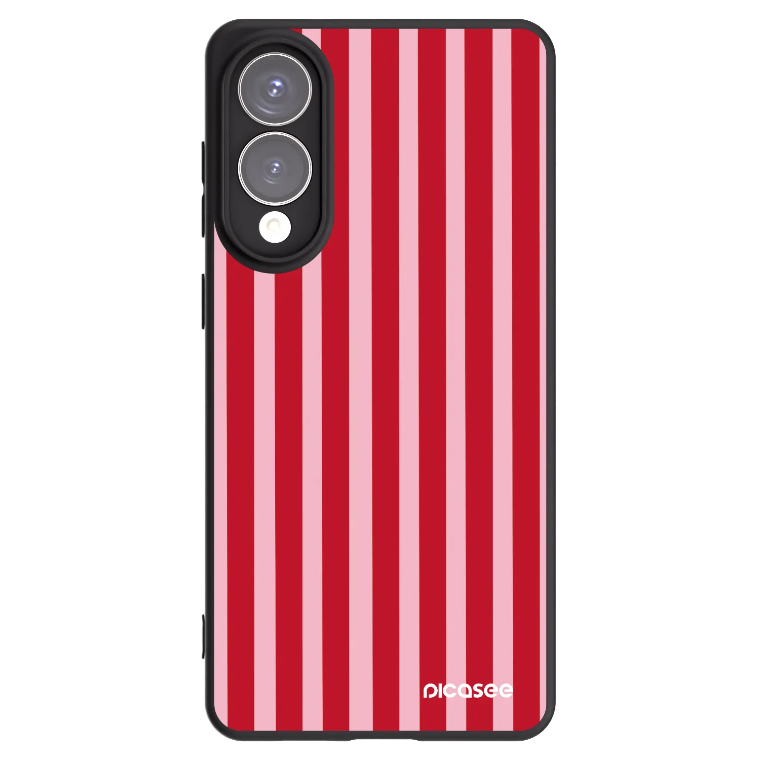 Picasee crna silikonska maskica za Samsung Galaxy S25 Edge 5G - Lines red