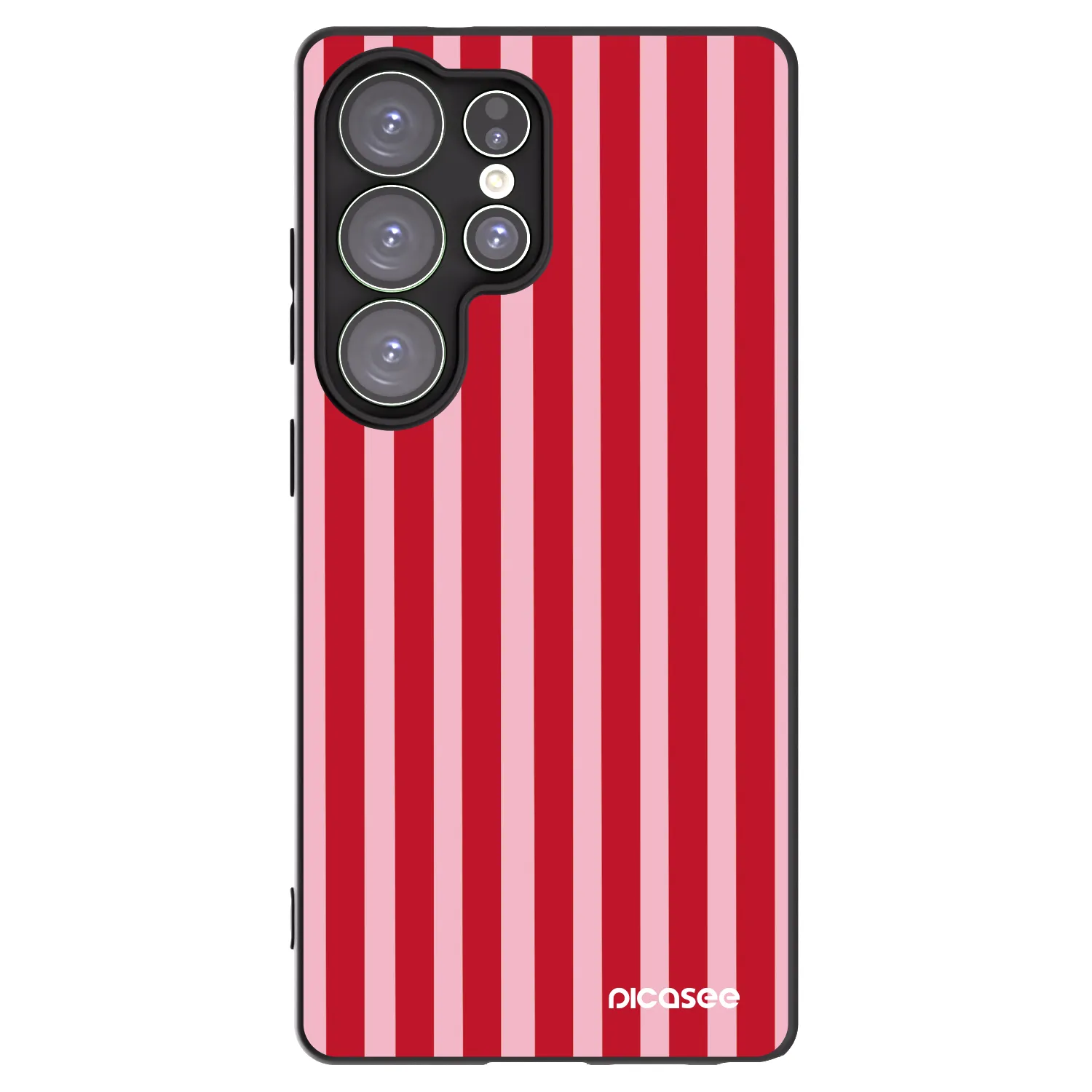 Picasee crna silikonska maskica za Samsung Galaxy S25 Ultra 5G - Lines red