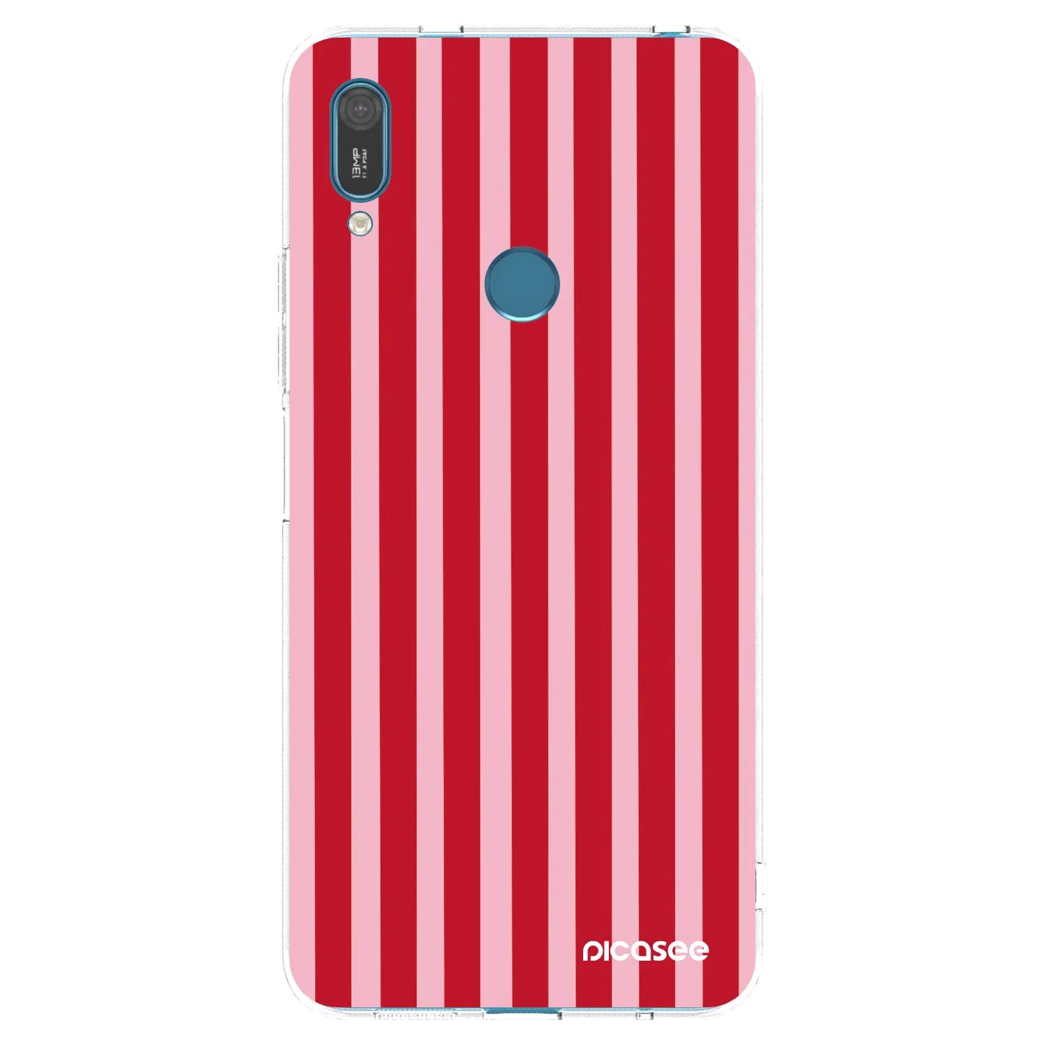 Picasee silikonska prozirna maskica za Huawei Y7 2019 - Lines red