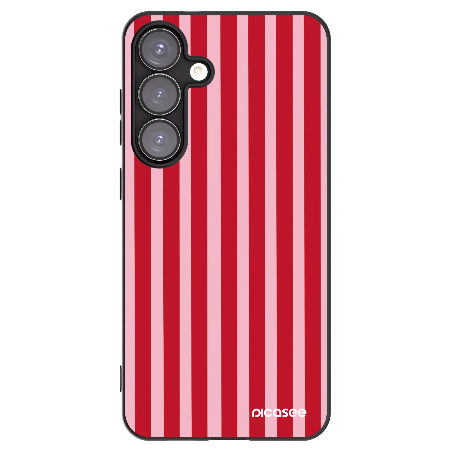 Picasee crna silikonska maskica za Samsung Galaxy S25+ 5G - Lines red
