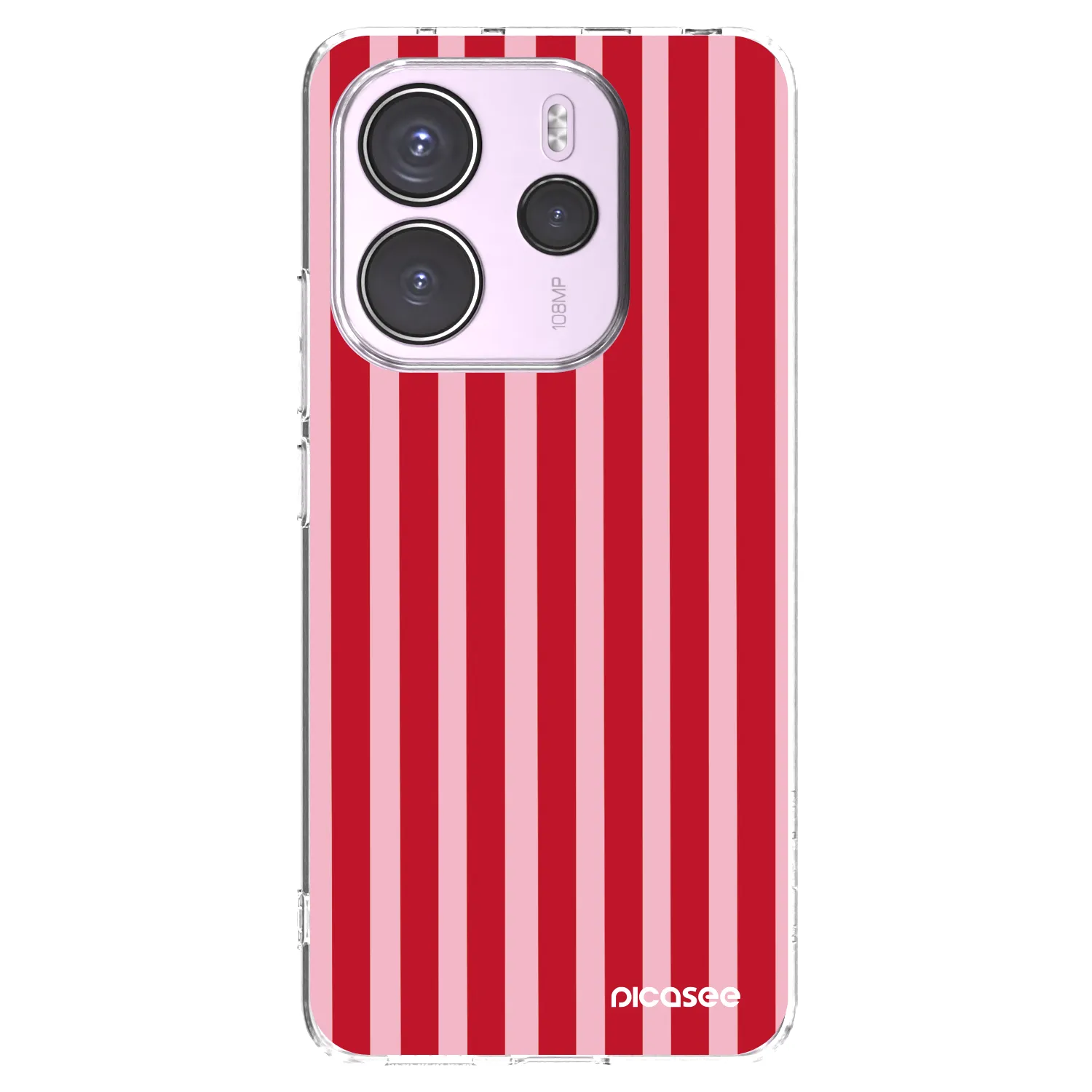 Picasee silikonska prozirna maskica za Xiaomi Redmi Note 14 4G - Lines red
