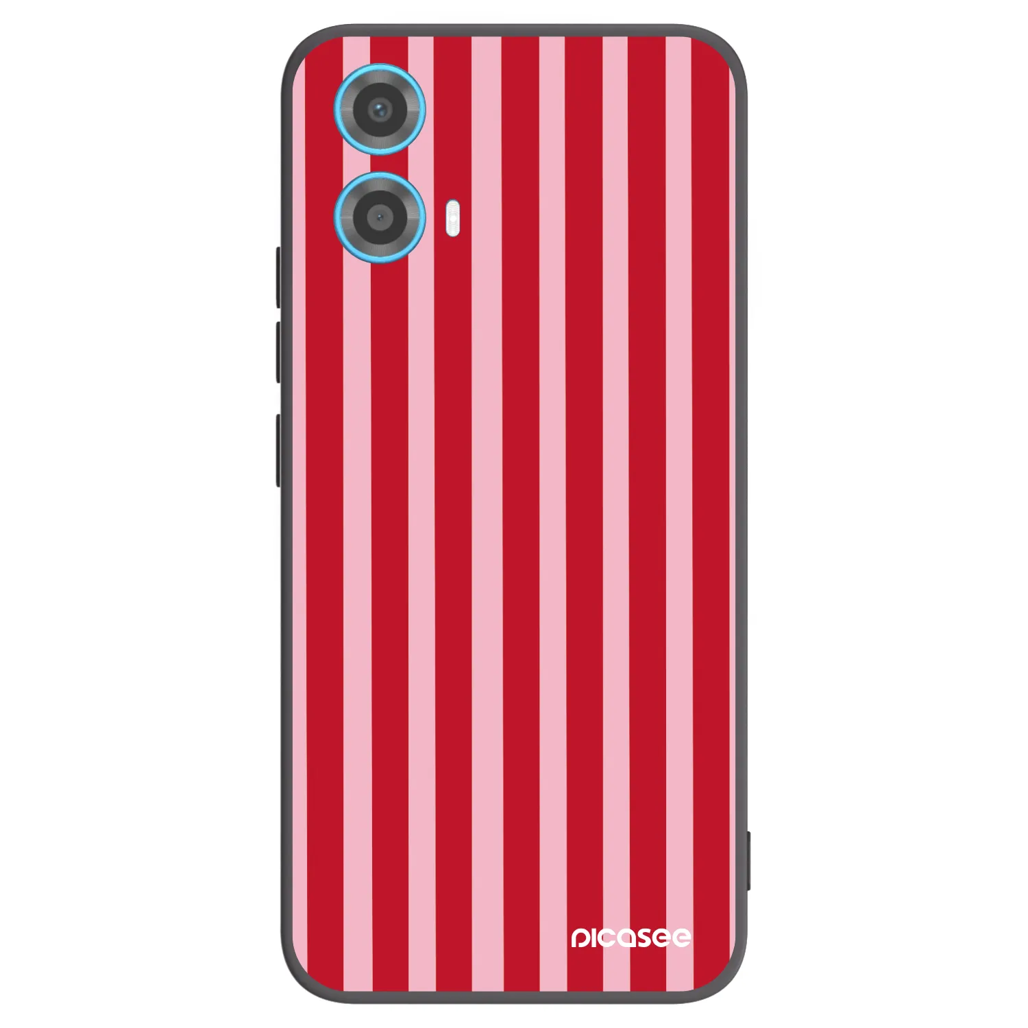 Picasee crna silikonska maskica za Motorola Moto G34 5G - Lines red