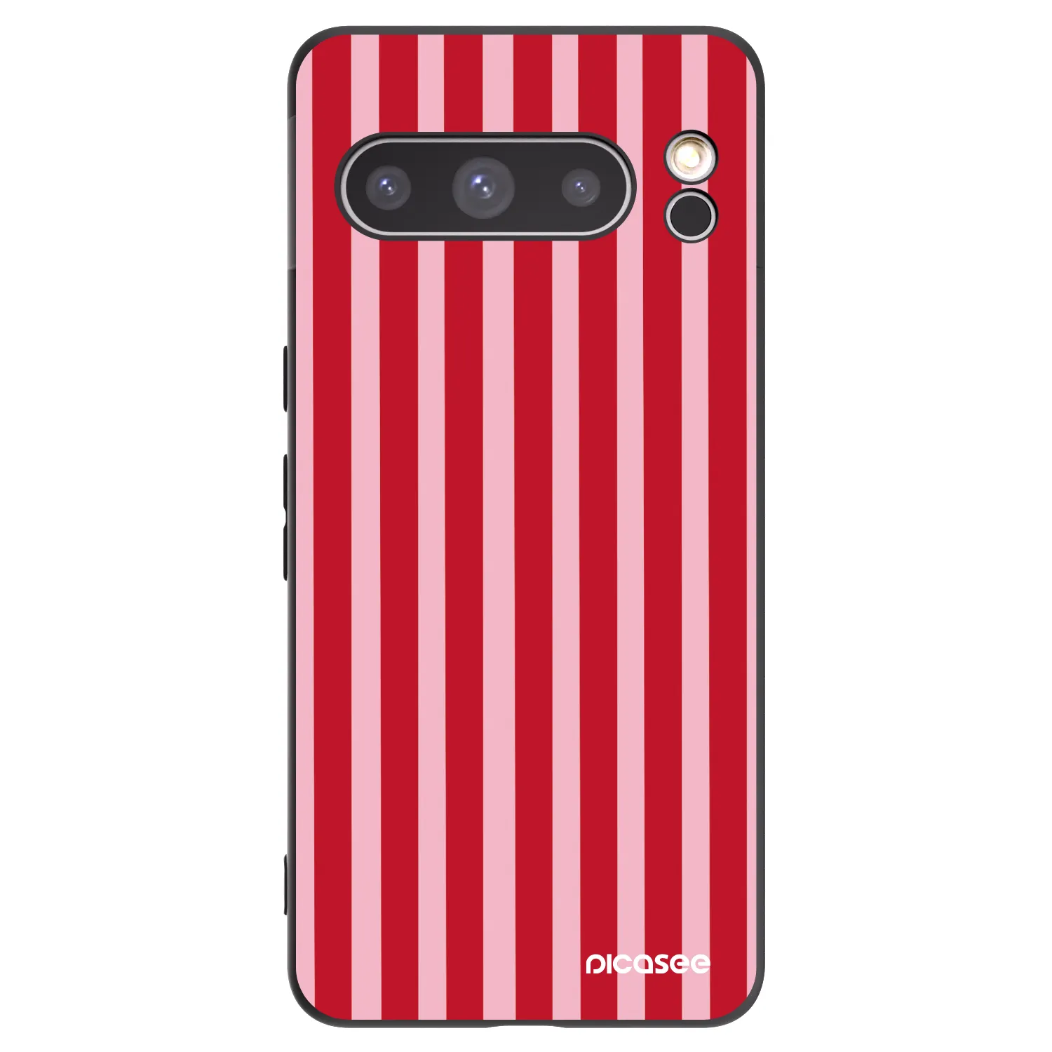 Picasee crna silikonska maskica za Google Pixel 8 Pro - Lines red