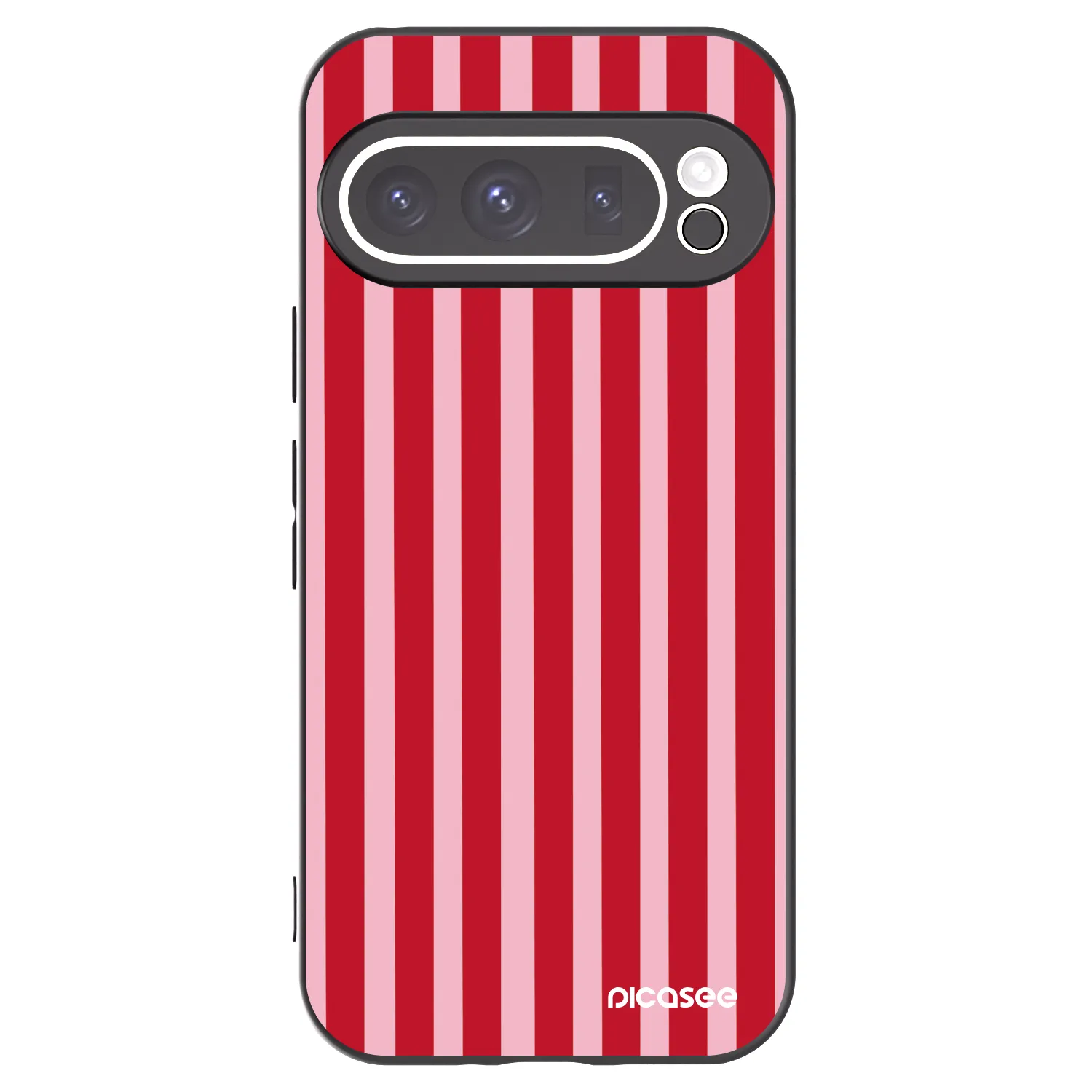 Picasee crna silikonska maskica za Google Pixel 9 Pro - Lines red