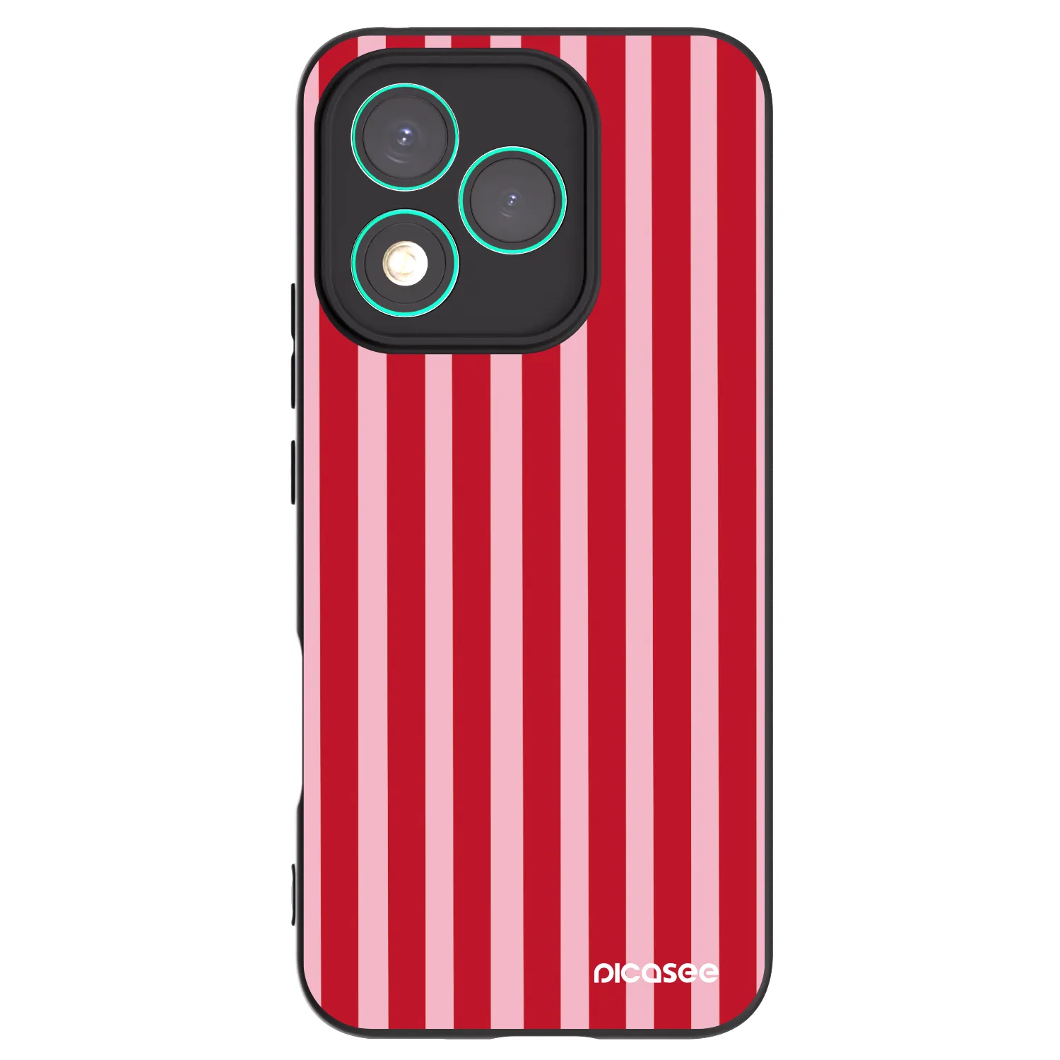 Picasee crna silikonska maskica za Honor 400 Lite 5G - Lines red