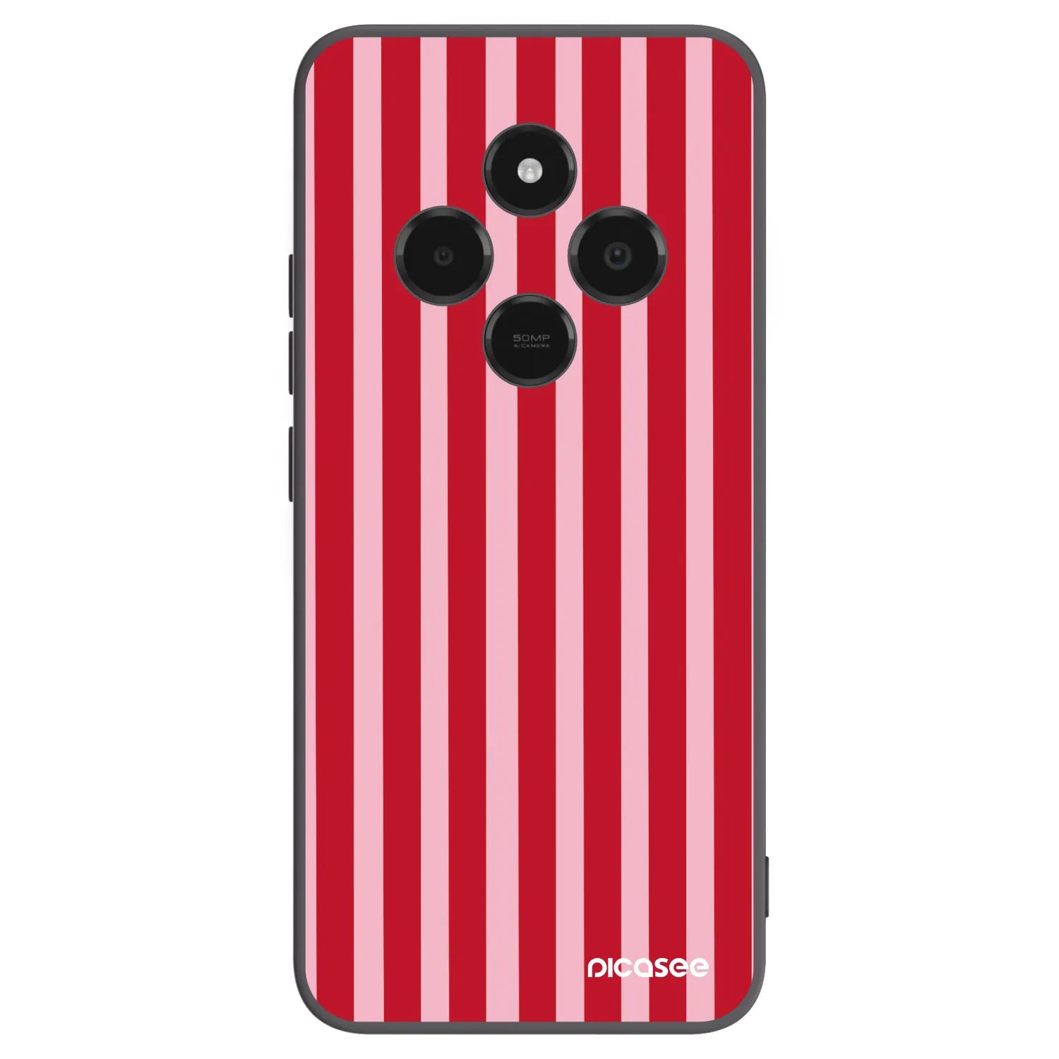 Picasee crna silikonska maskica za Xiaomi Poco C75 - Lines red