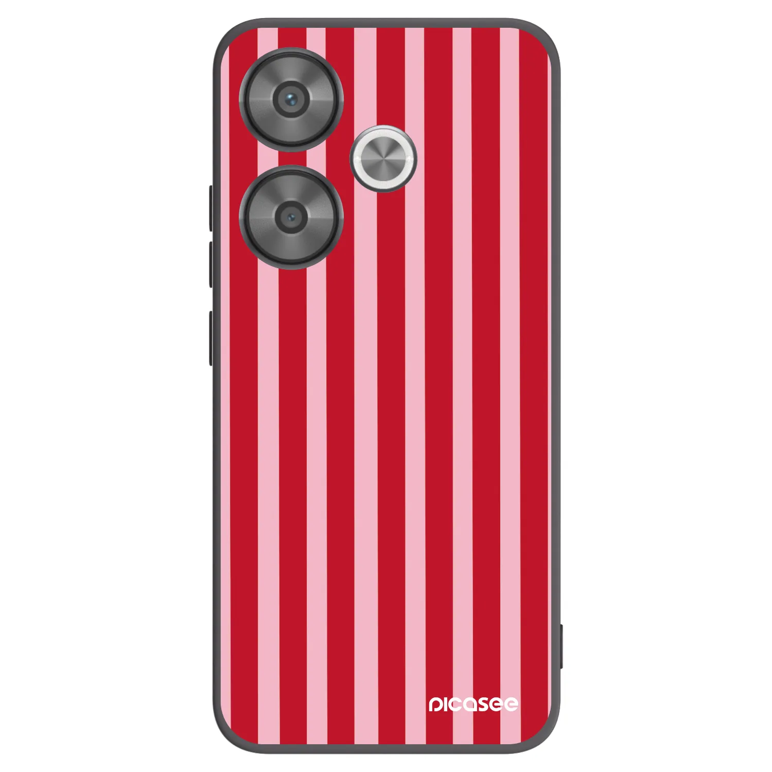 Picasee crna silikonska maskica za Xiaomi Poco F6 - Lines red