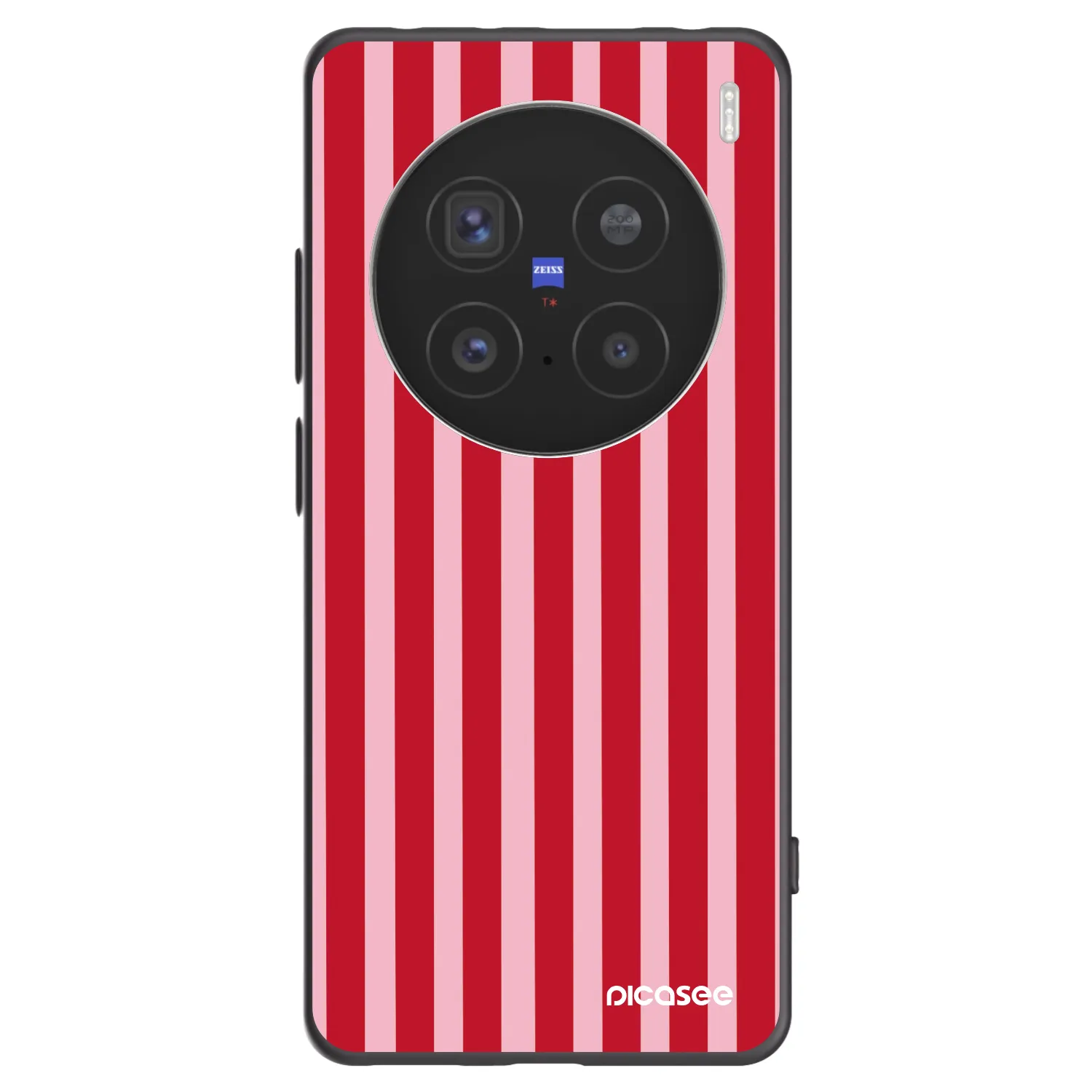Picasee crna silikonska maskica za Vivo X200 Pro - Lines red