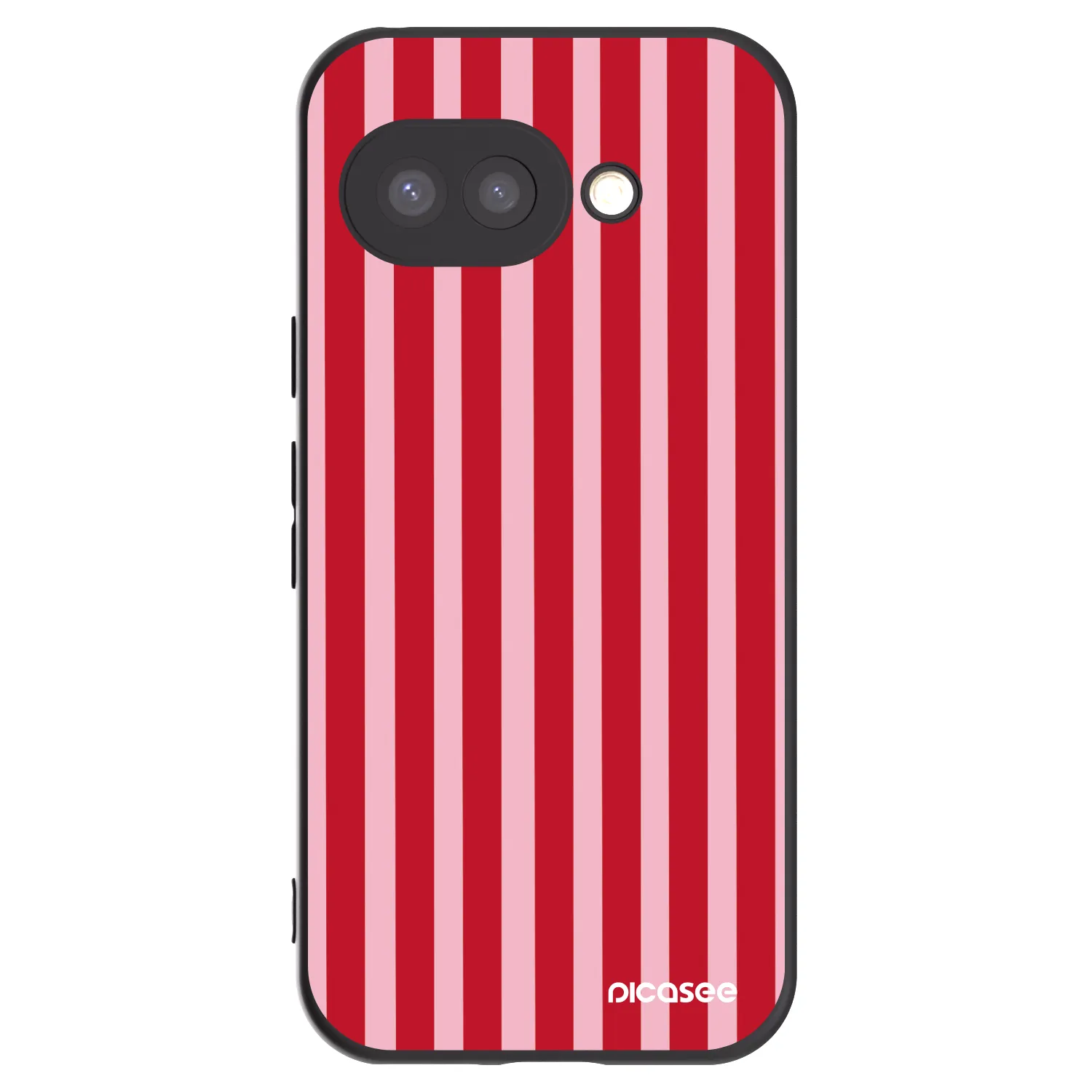 Picasee crna silikonska maskica za Google Pixel 9a - Lines red