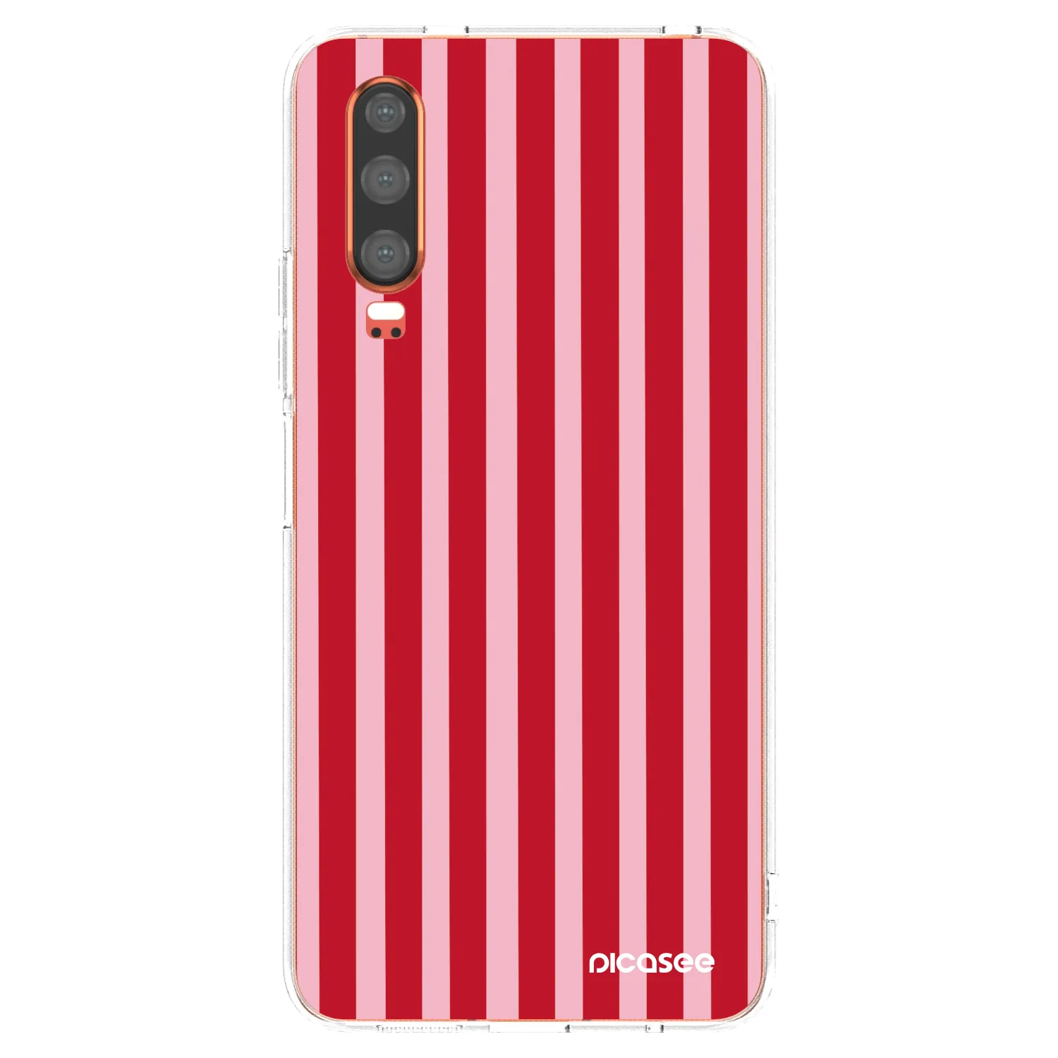 Picasee silikonska prozirna maskica za Huawei P30 - Lines red