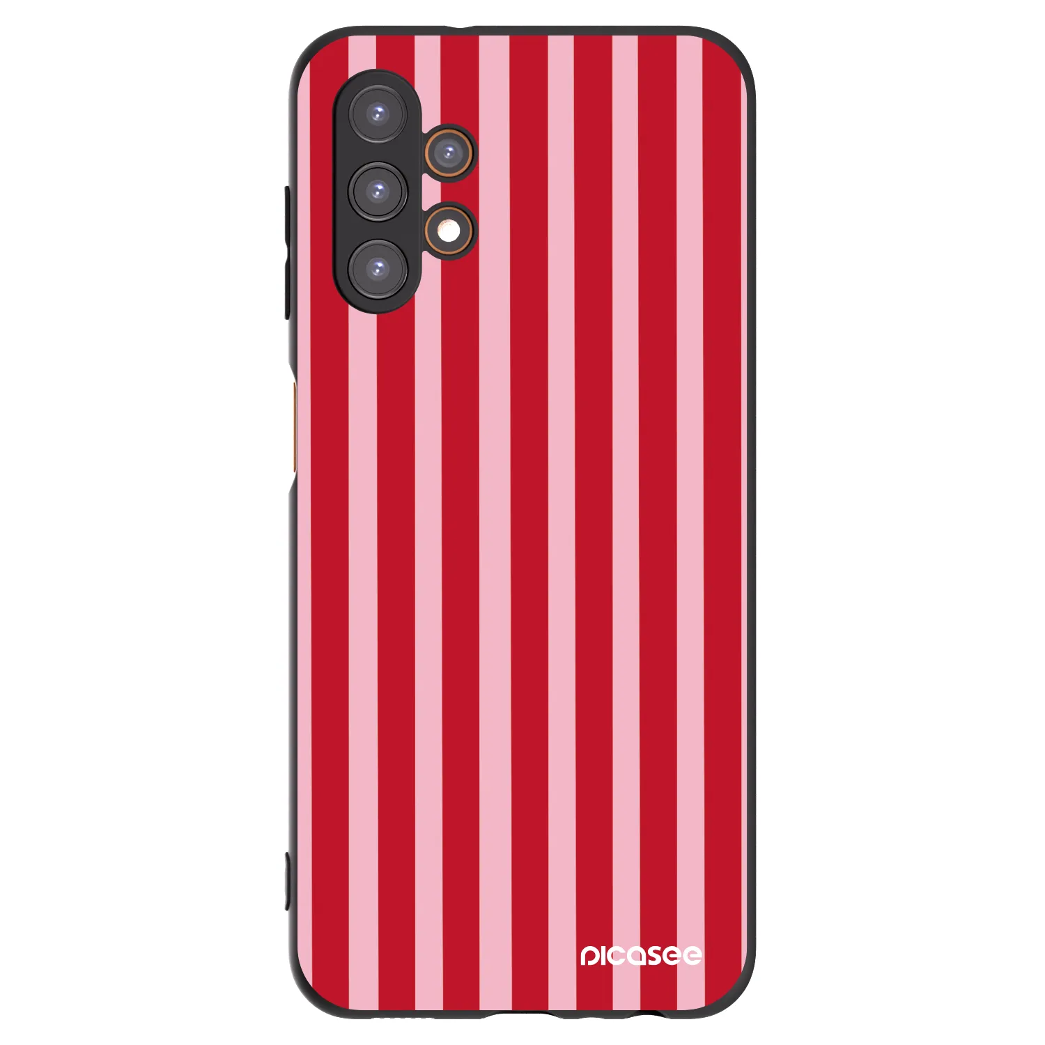 Picasee crna silikonska maskica za Samsung Galaxy A13 5G - Lines red