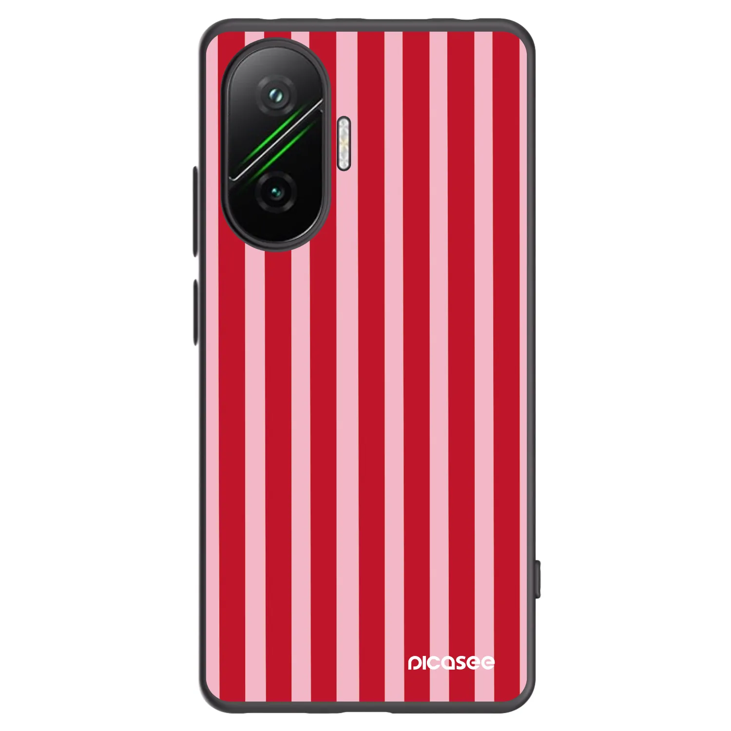 Picasee crna silikonska maskica za Xiaomi Poco F7 5G - Lines red