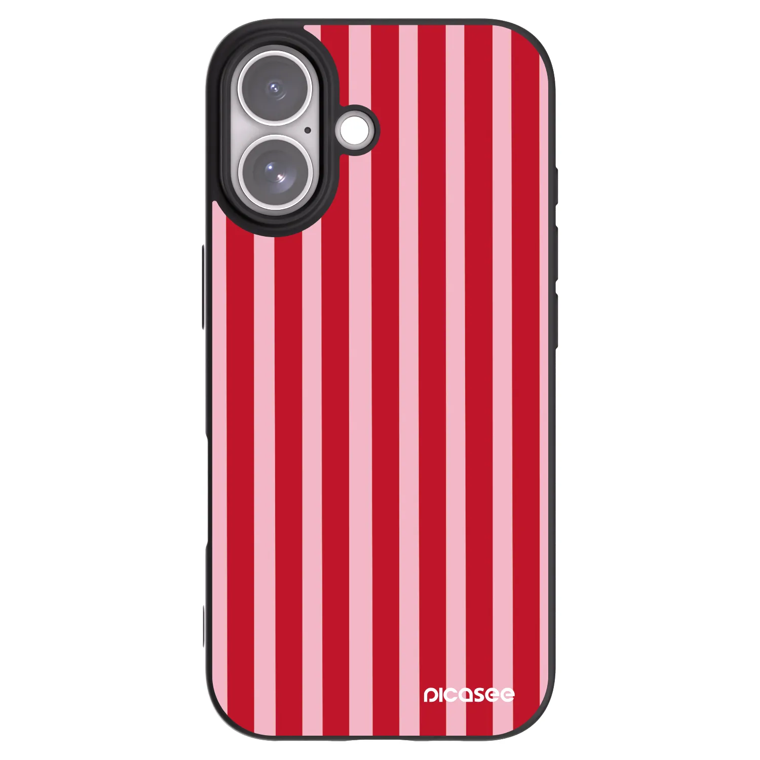 Picasee crna silikonska maskica za Apple iPhone 17 - Lines red