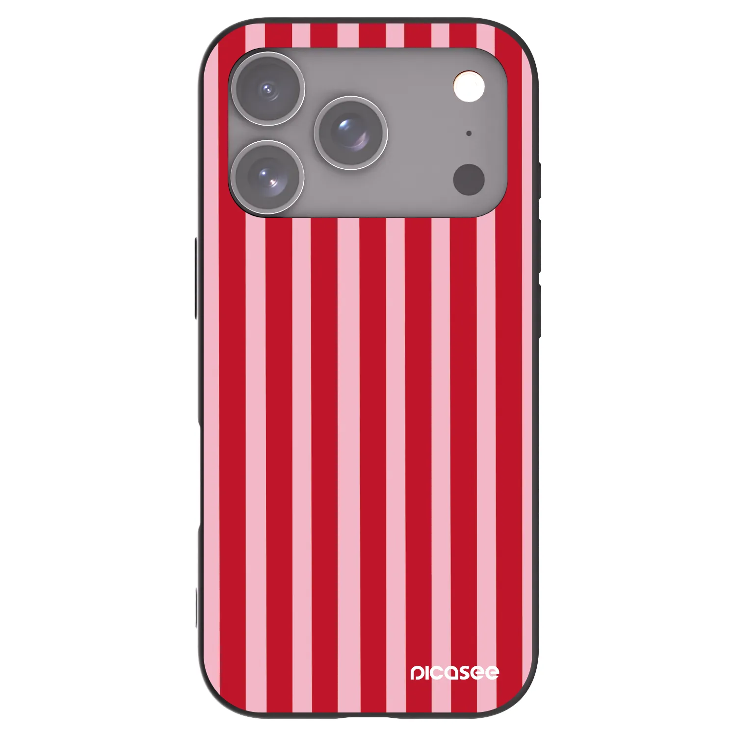 Picasee crna silikonska maskica za Apple iPhone 17 Pro - Lines red