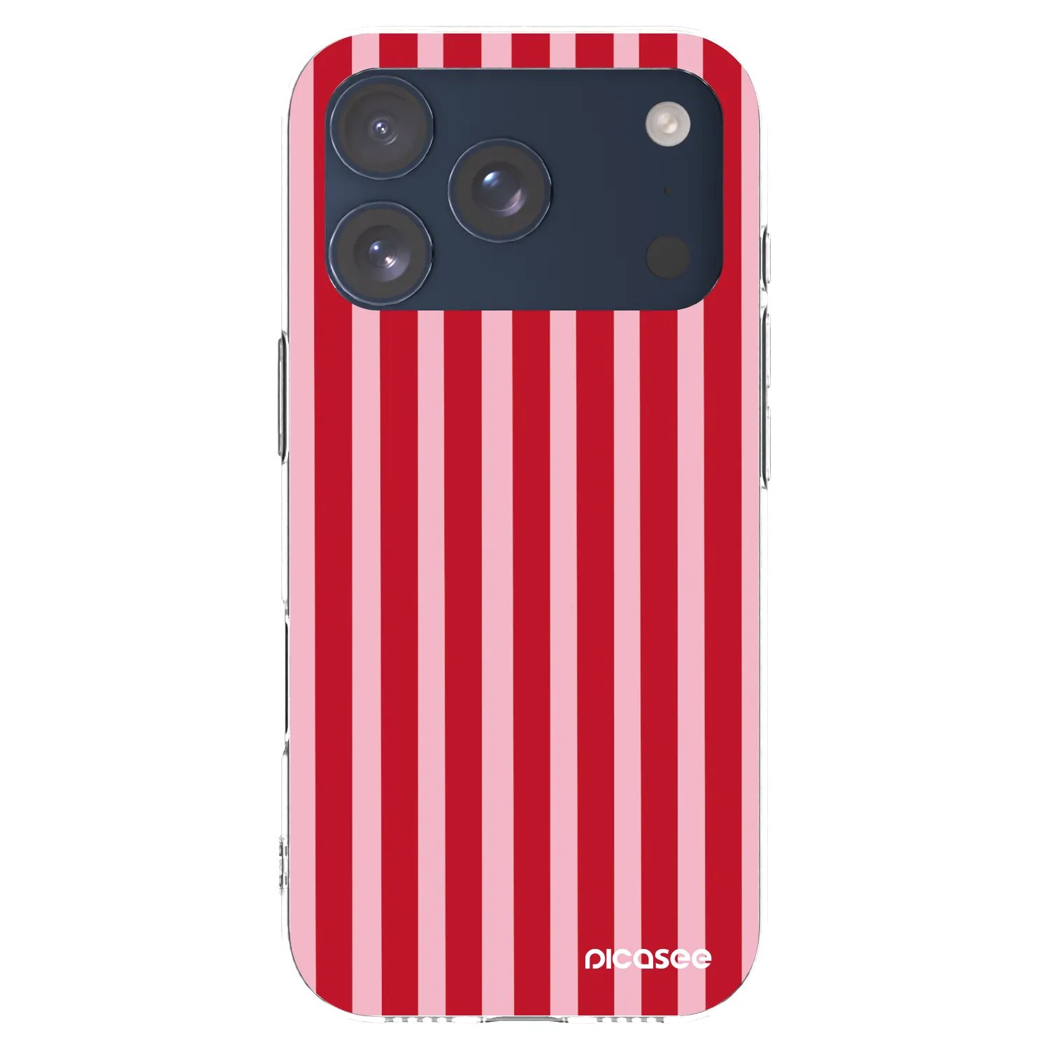Picasee silikonska prozirna maskica za Apple iPhone 17 Pro - Lines red