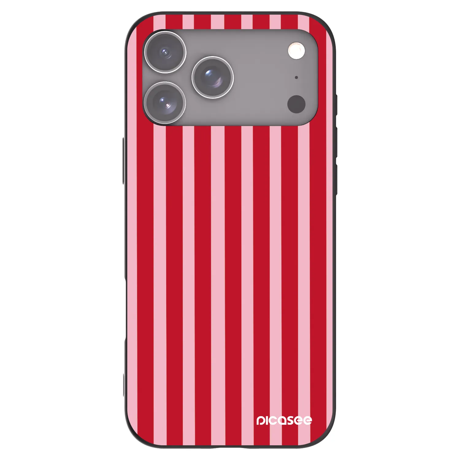 Picasee crna silikonska maskica za Apple iPhone 17 Pro Max - Lines red