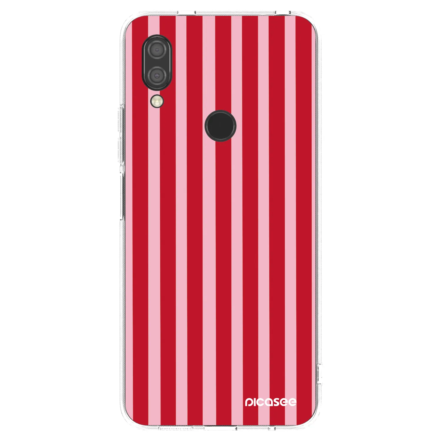 Picasee silikonska prozirna maskica za Xiaomi Redmi 7 - Lines red