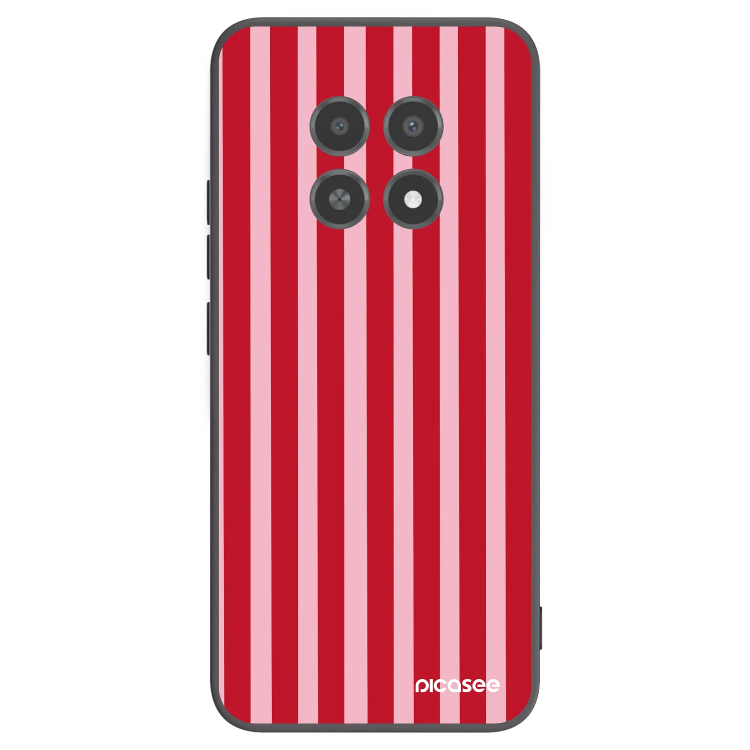 Picasee crna silikonska maskica za Realme 12X - Lines red