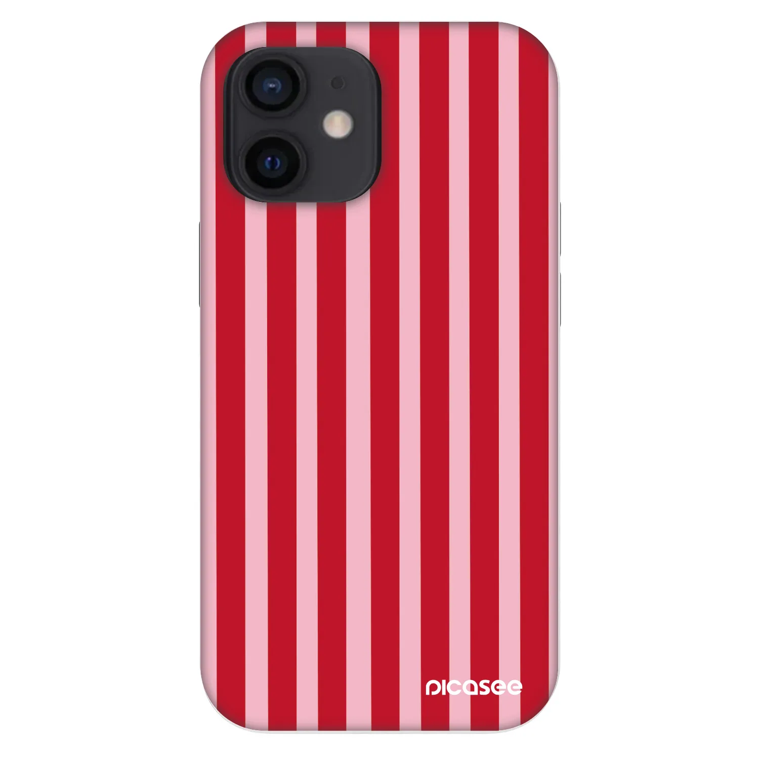 Picasee Fashion Case za Apple iPhone 12 mini - Lines red