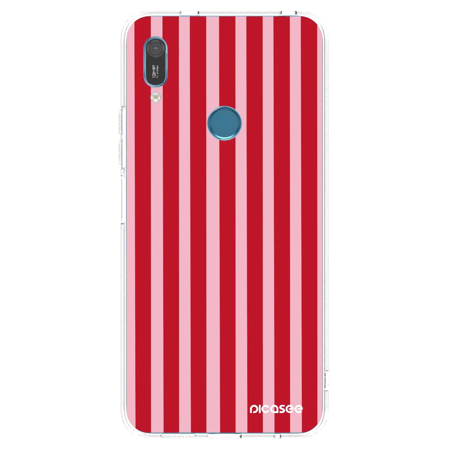 Picasee silikonska prozirna maskica za Huawei Y6 2019 - Lines red