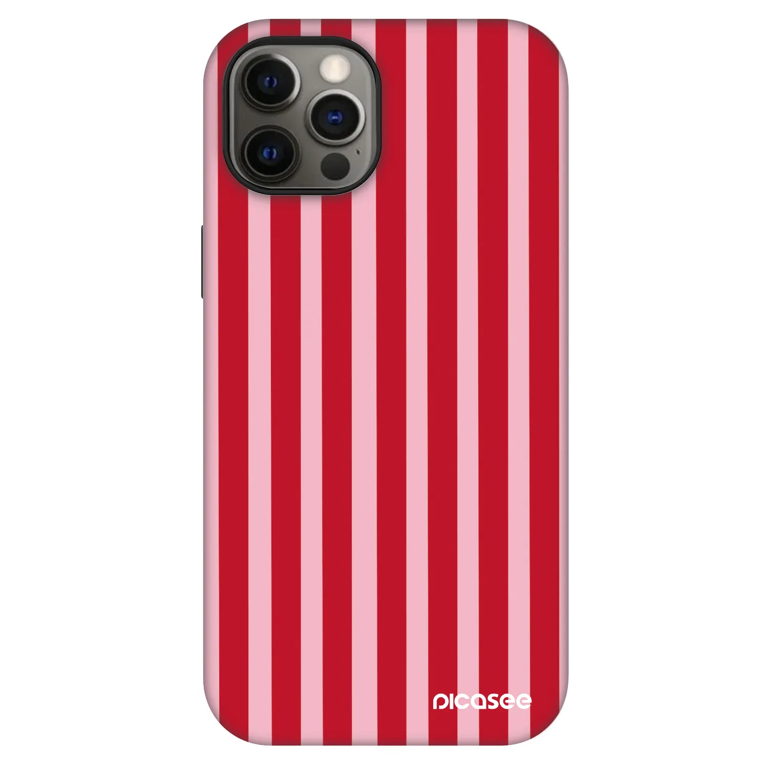Picasee Fashion Case MagSafe za Apple iPhone 12 - Lines red
