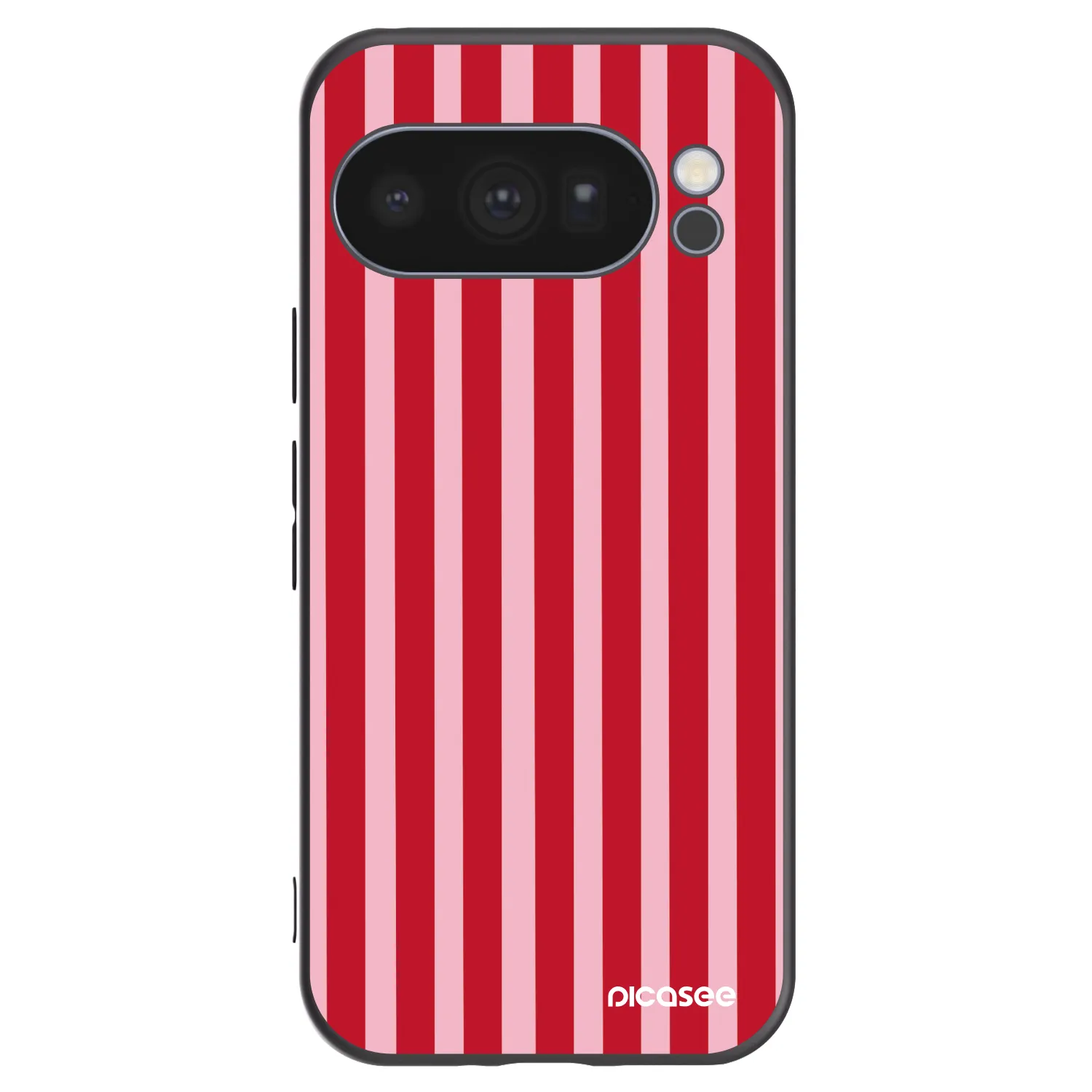 Picasee crna silikonska maskica za Google Pixel 10 Pro - Lines red