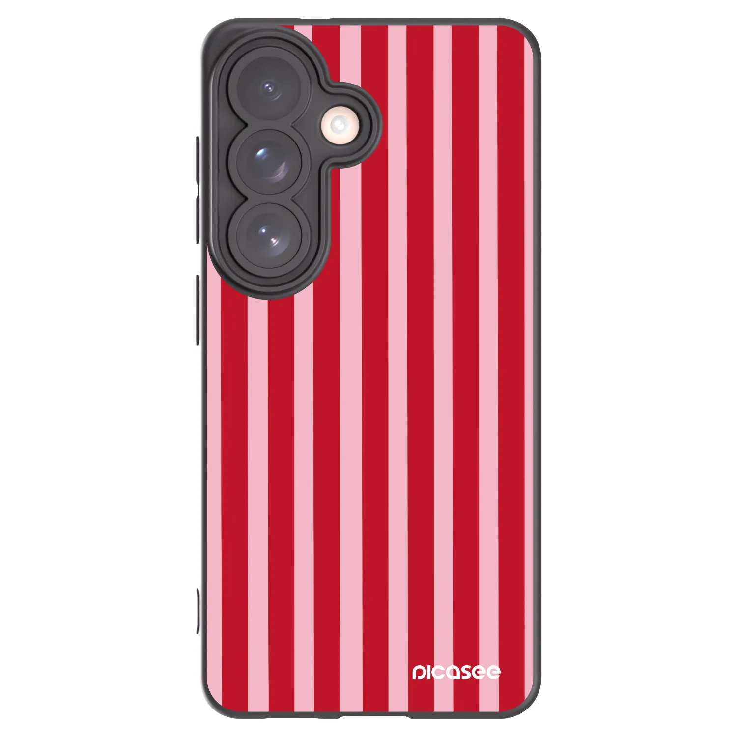 Picasee crna silikonska maskica za Samsung Galaxy S26 - Lines red