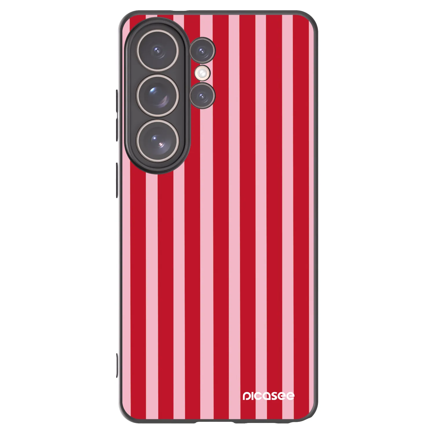 Picasee crna silikonska maskica za Samsung Galaxy S26 Ultra - Lines red