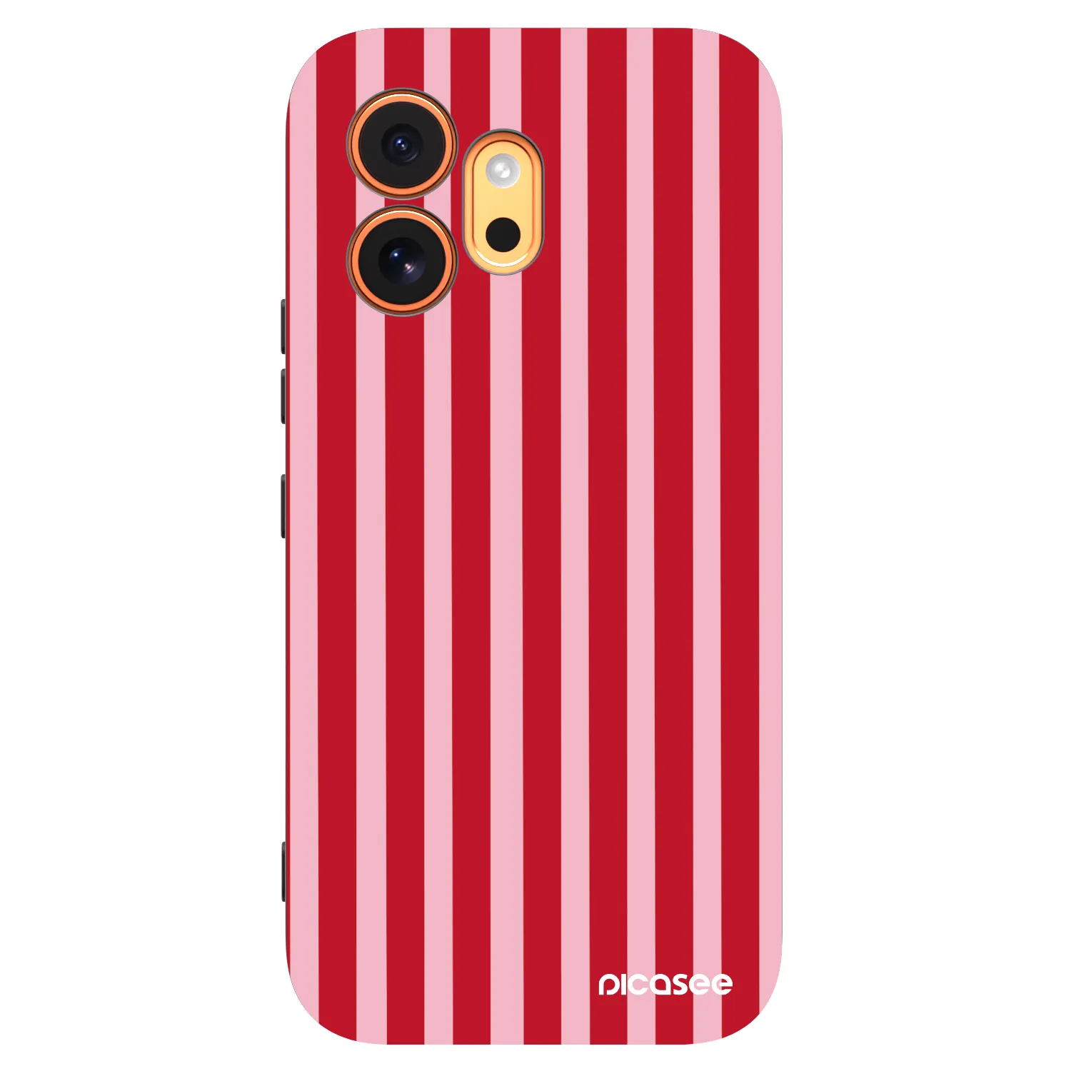 Picasee crna silikonska maskica za Honor 600 - Lines red