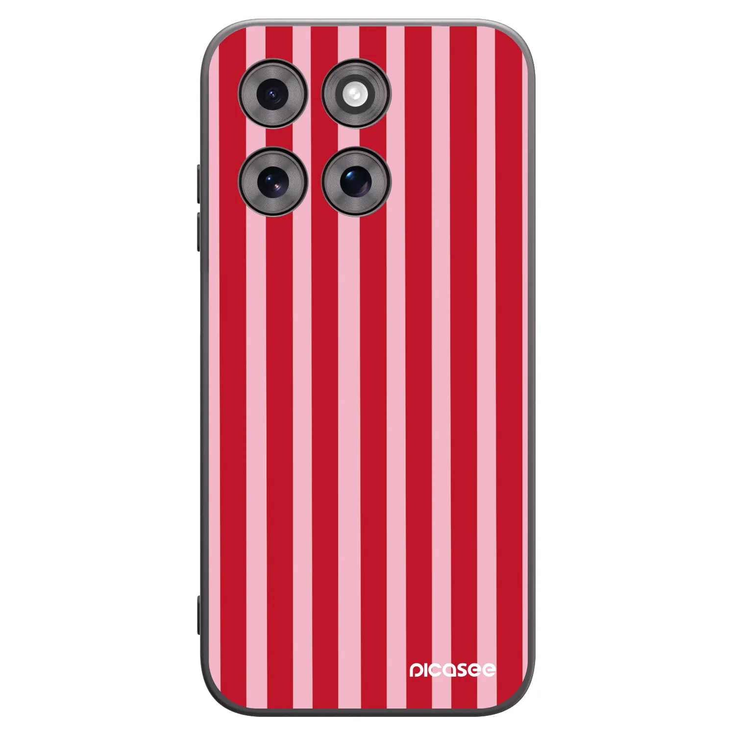 Picasee crna silikonska maskica za Motorola Moto G77 - Lines red