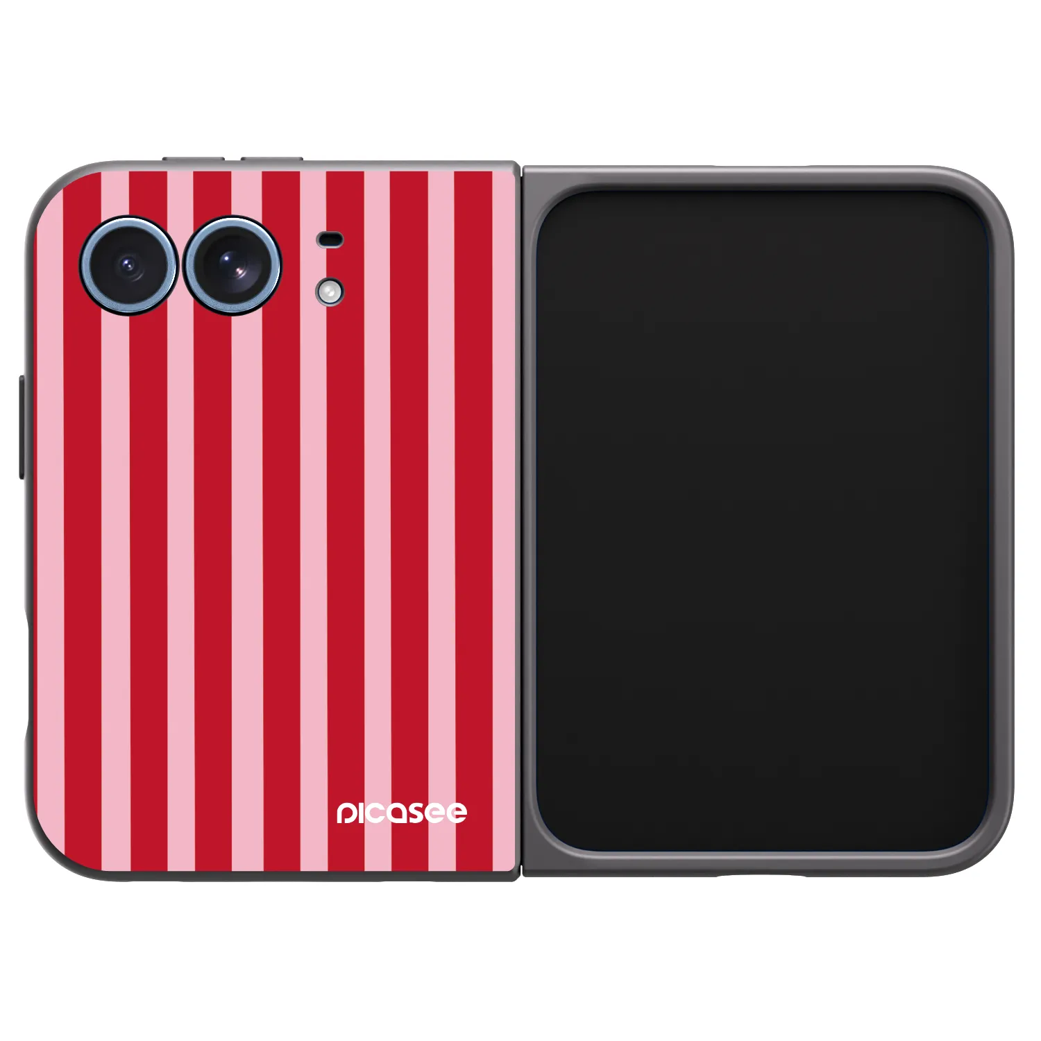 Picasee crna silikonska maskica za Apple iPhone Ultra - Lines red