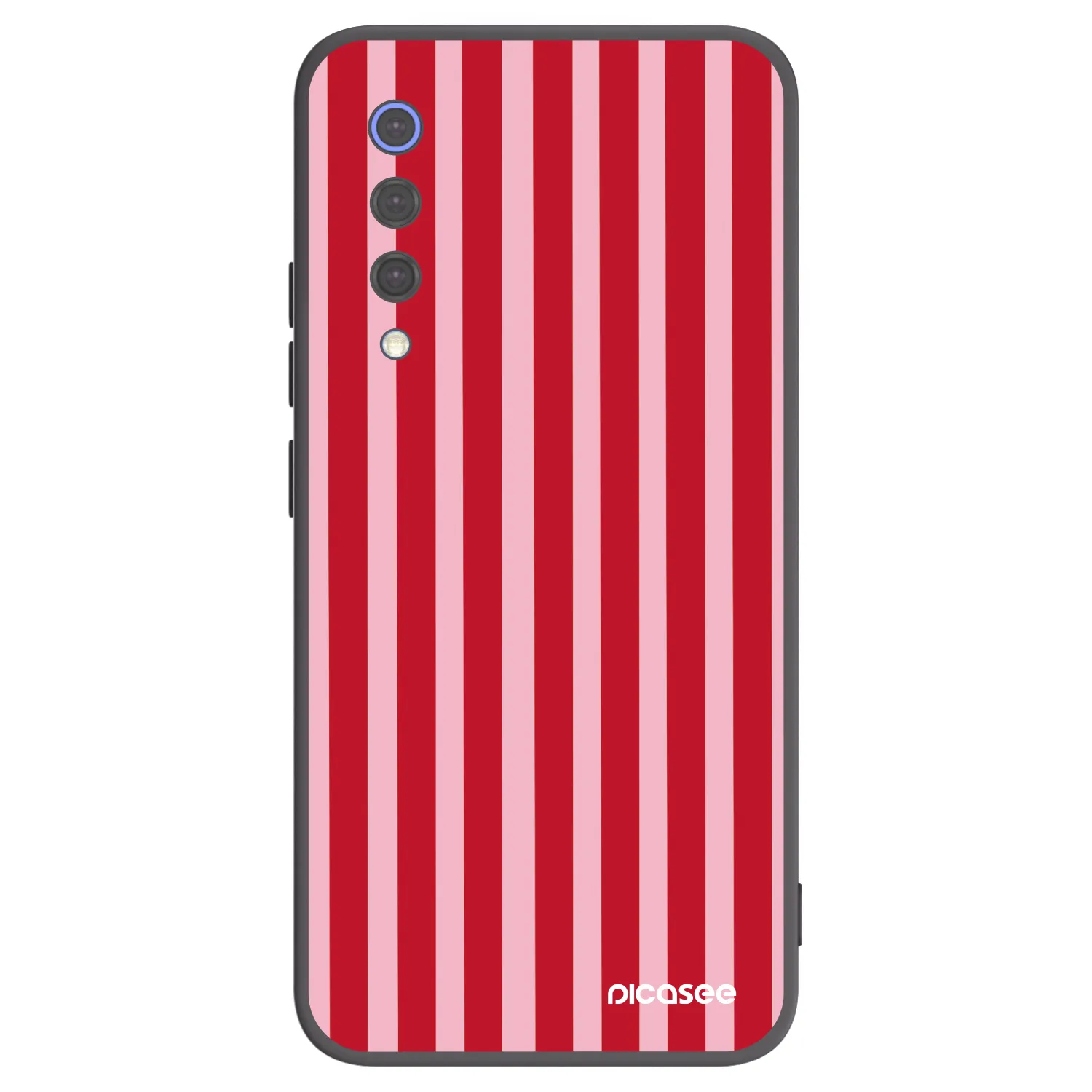 Picasee crna silikonska maskica za Xiaomi Mi 9 SE - Lines red