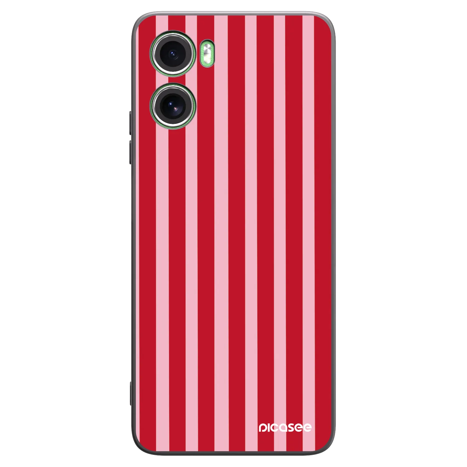 Picasee crna silikonska maskica za Motorola Moto G06 - Lines red