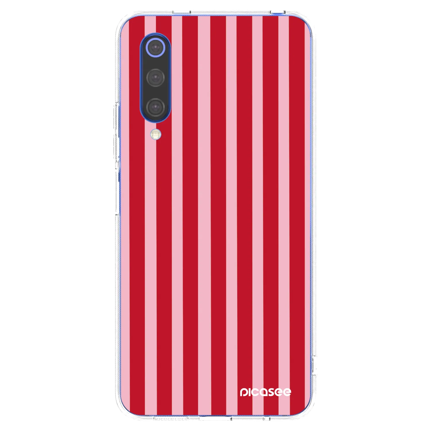 Picasee silikonska prozirna maskica za Xiaomi Mi 9 SE - Lines red
