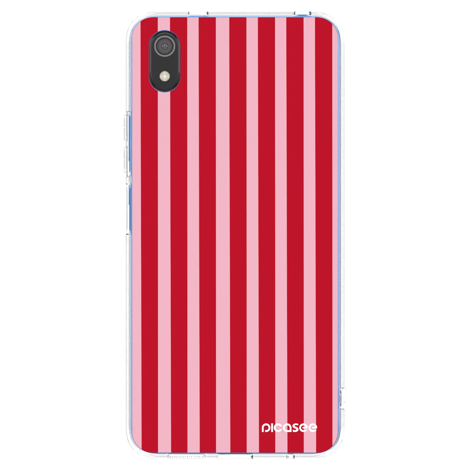 Picasee silikonska prozirna maskica za Xiaomi Redmi 7A - Lines red